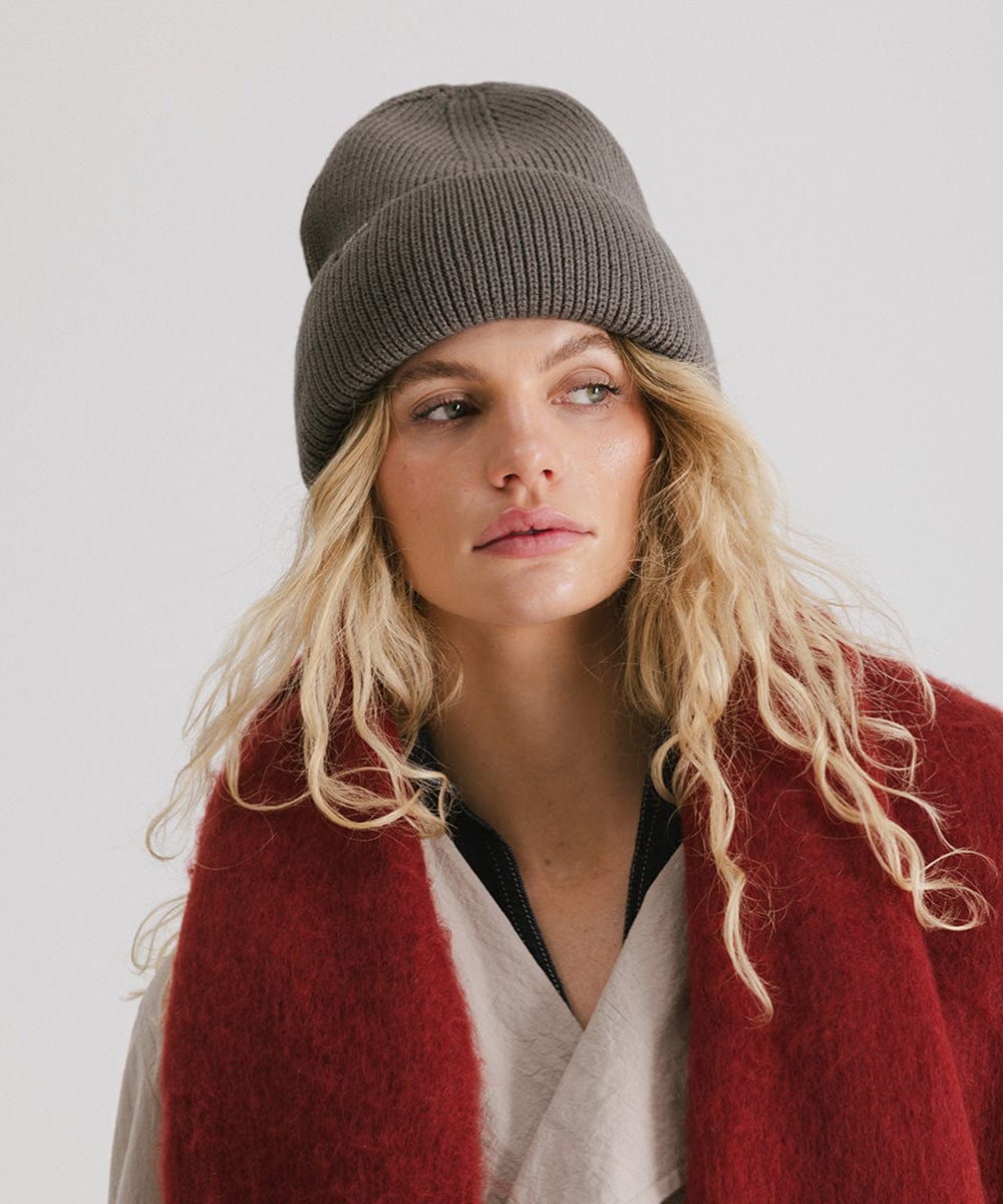 Lou Oversized Knit Beanie - Soft Chunky Winter Hat for Women & Men - Perfect for Cold Weather, Skiing, and Outdoor Activities