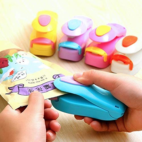 Portable Mini Heat Sealing Machine - Impulse Sealer for Plastic Bags with Lids (Blue, One Size) | Food Storage, Packaging, Home & Office Use