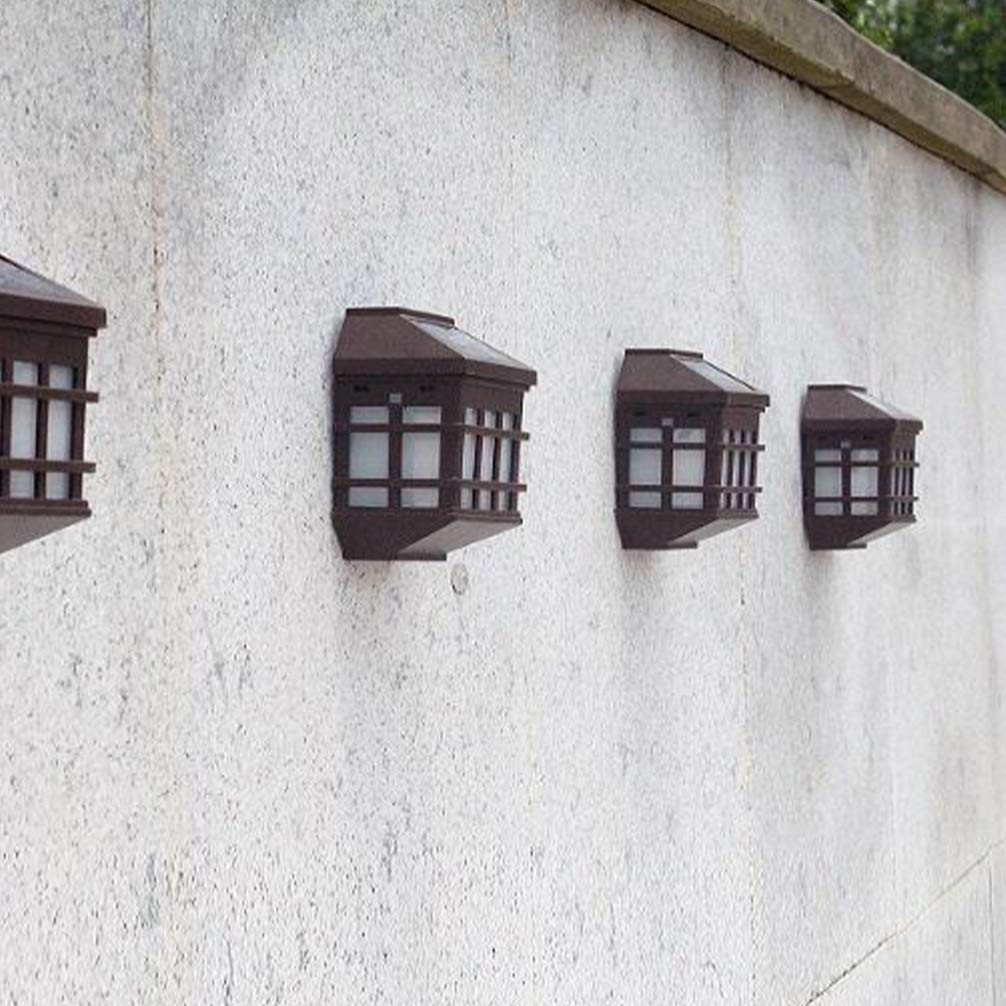 Solar Wall Lights 4-Pack - Outdoor Solar Powered Landscape & Fence Lighting for Garden, Stairs, Pathways