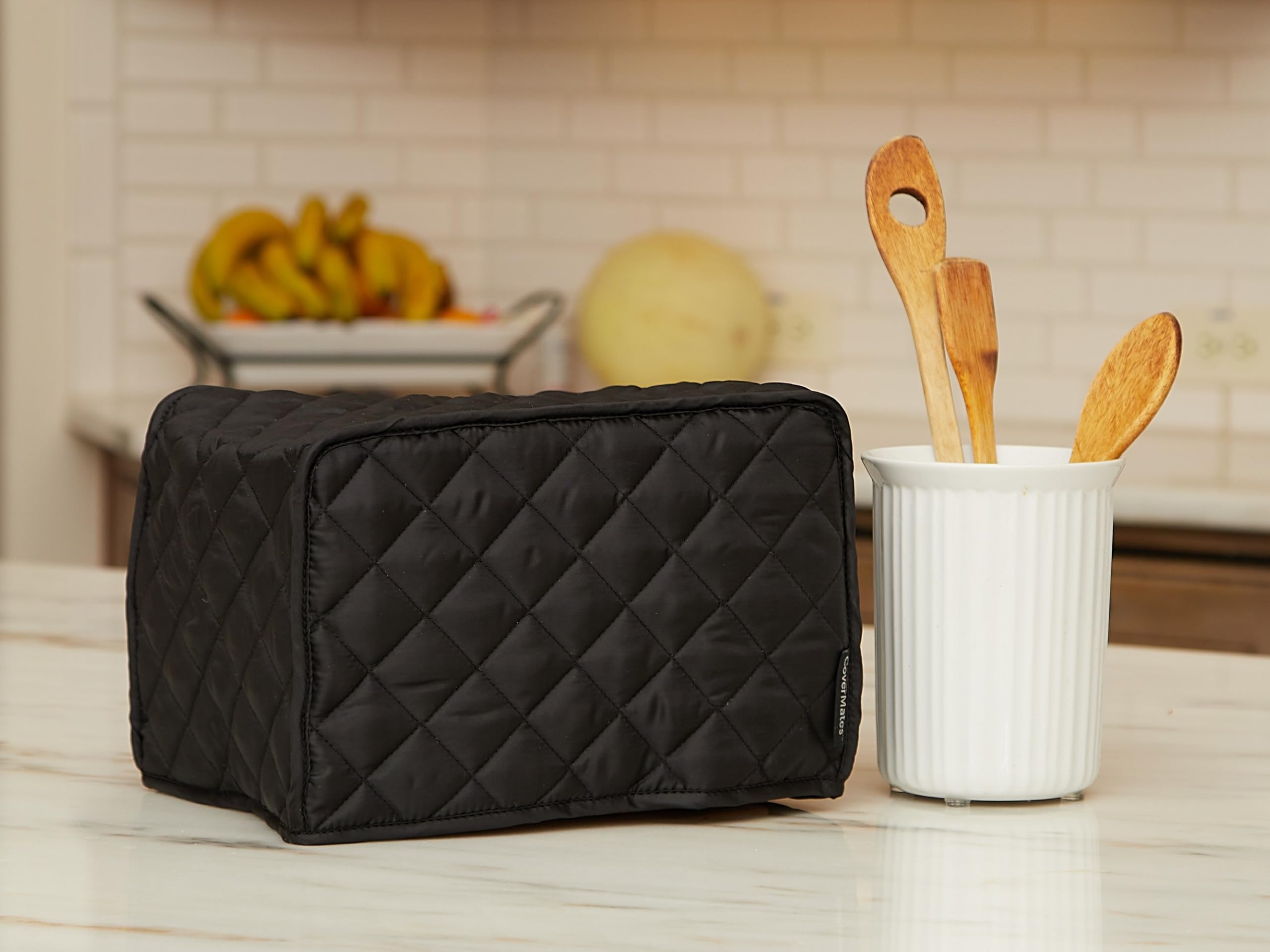 Slow Cooker Cover - Dust Protection & Stain Resistant Washable Appliance Cover for Kitchen - Black | Perfect for Crockpot, Instant Pot & Food Warmers
