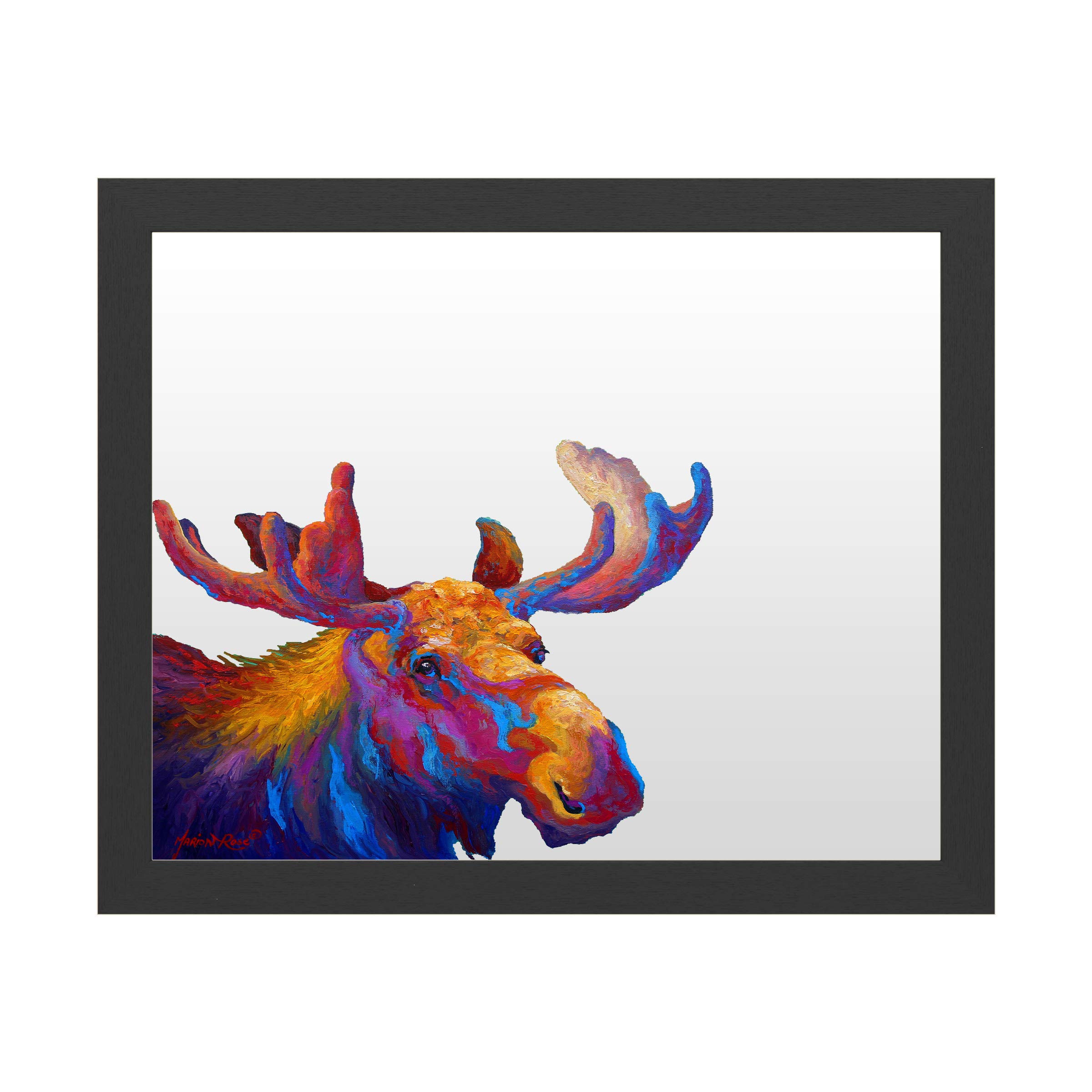 Trademark Fine Art Velvet Shadows by Marion Rose - 16x20 Inch White Framed Canvas Wall Art in Multiple Colors - Perfect for Living Room, Bedroom & Office Decor
