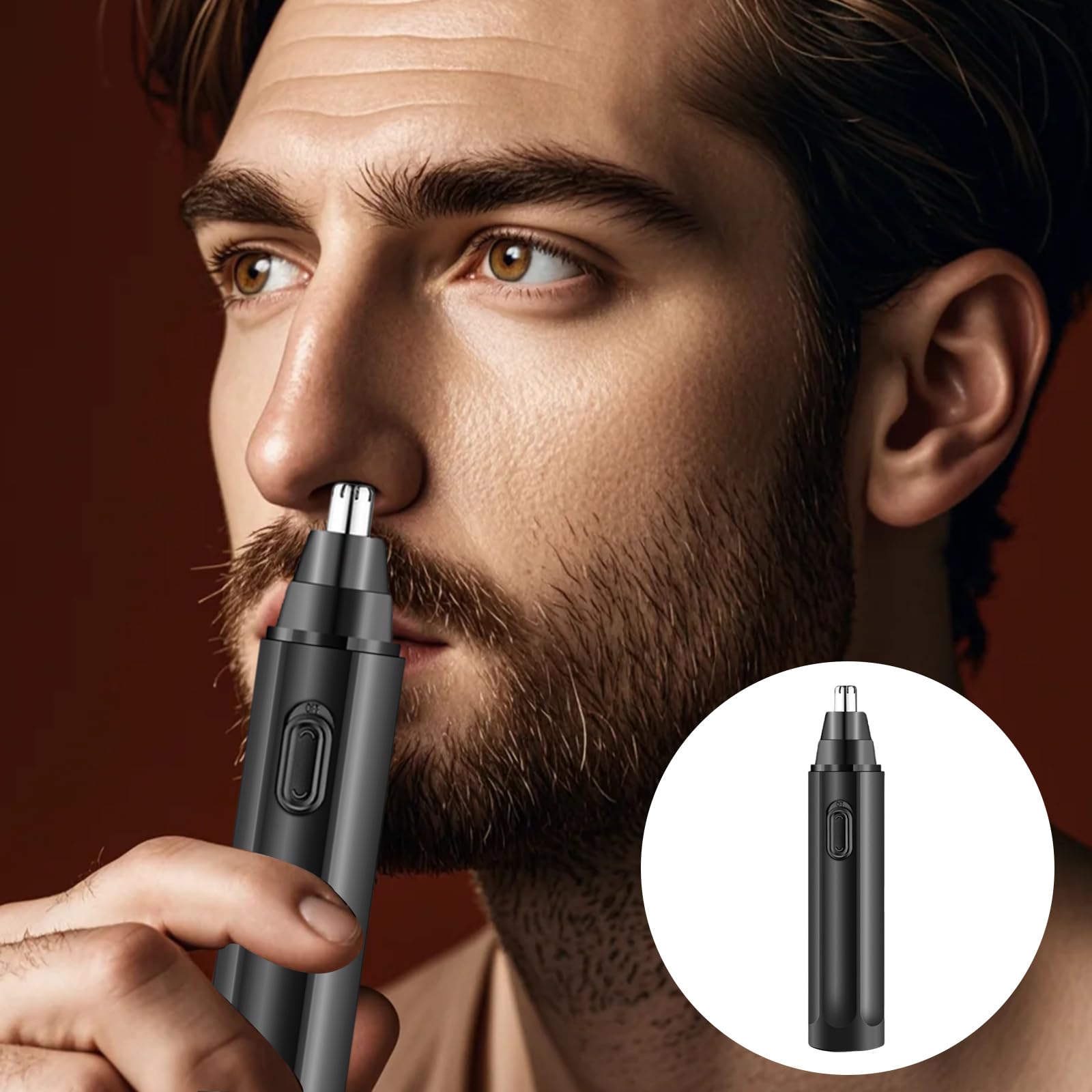 Electric Nose Hair Trimmer - Gentle & Painless Nose Hair Removal Tool with ABS Body - Perfect for Travel, Grooming & Personal Care
