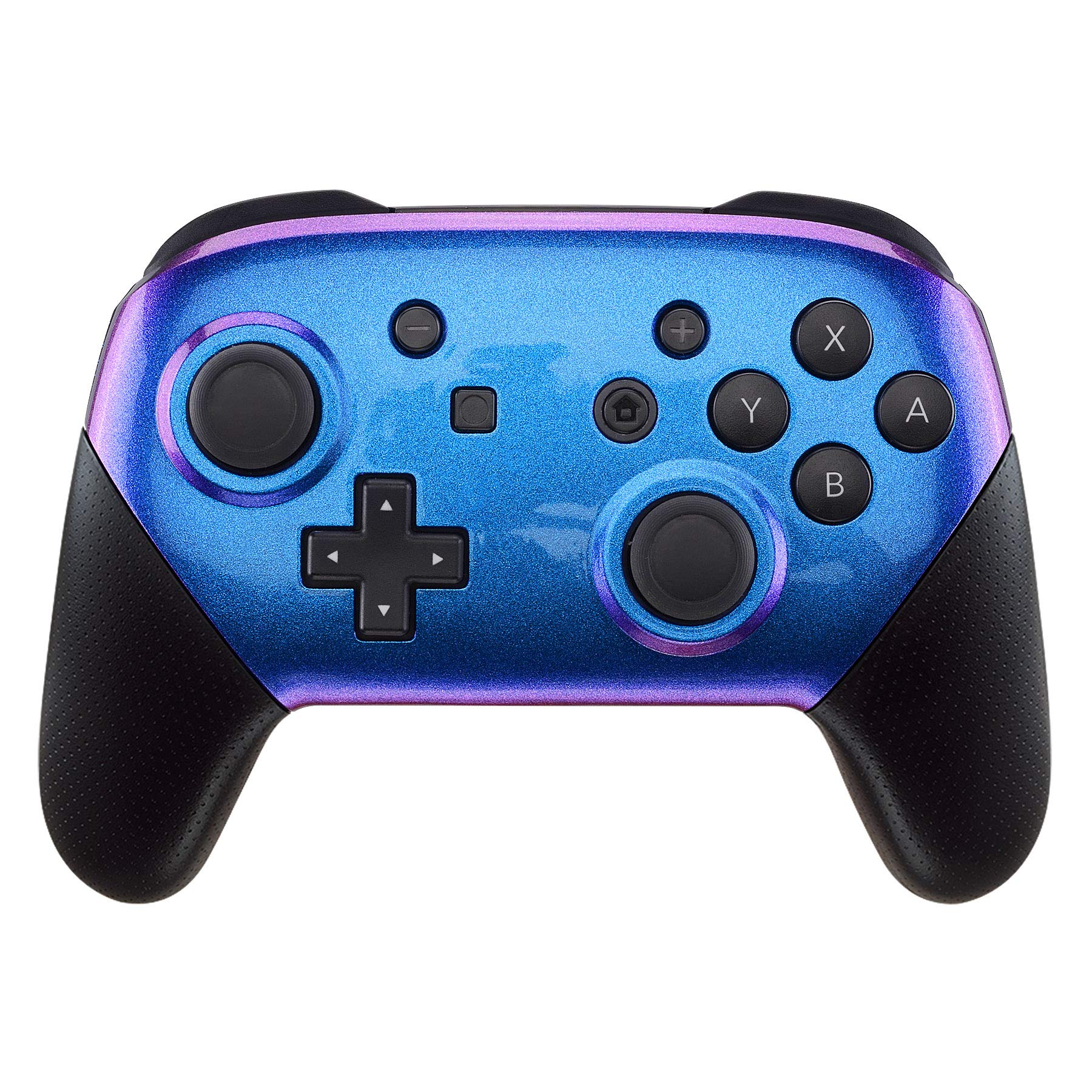 eXtremeRate Replacement Shell for Nintendo Switch Pro Controller - Customizable Front & Back Cover in Chameleon Purple Blue (Controller Not Included) | Perfect for Gaming, DIY Mods & Personalization