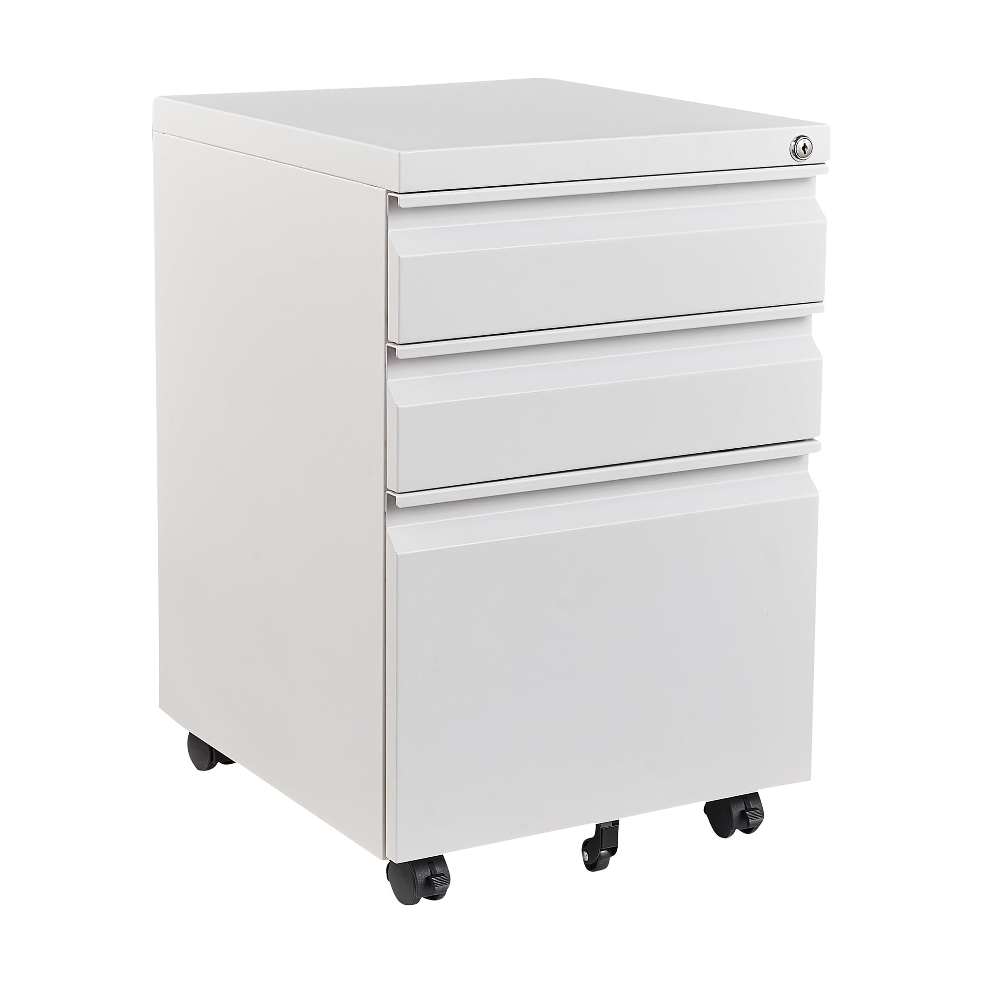 Locking 3-Drawer Mobile File Cabinet with Wheels - STANI Under Desk Metal Filing Cabinet for Office, Fully Assembled - Perfect for Small Spaces, Home & Office Organization