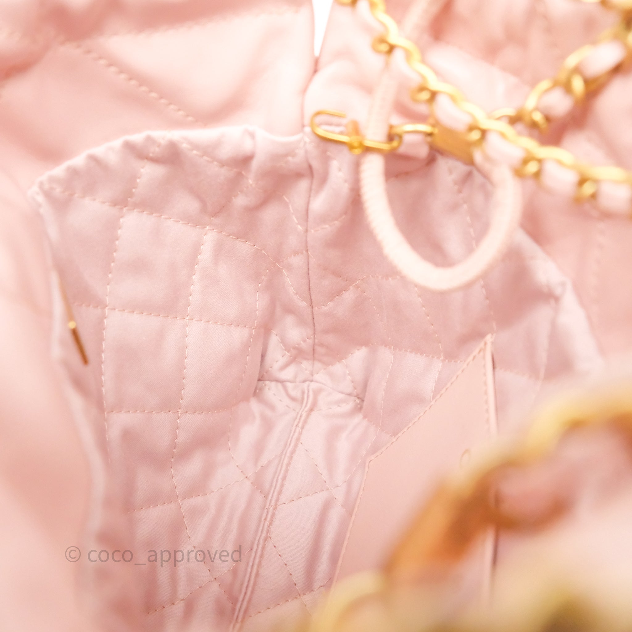 Chanel 22 Mini Bag in Light Pink | Shiny Crumpled Calfskin Leather | Luxury Crossbody Purse for Women | Perfect for Date Night & Special Occasions