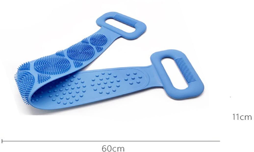 Exfoliating Silicone Body Scrubber Belt - Dual-Sided Shower Scrubber for Dead Skin Removal, Replaces Bath Towel - Spa & Bath Accessories for Smooth Skin - Perfect for Home Spa, Gym & Travel Use