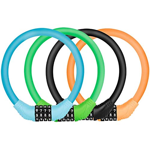 YXXJJ Anti-Theft Bicycle Chain Lock - Heavy Duty Alloy Steel Security Lock with Password Code, Cut Resistant Motorcycle & Bike Cable Lock - Durable & Easy to Install (Green) - Perfect for Urban Commuting, Bike Parking & Outdoor Cycling Security