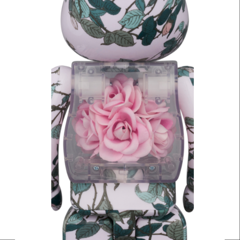 Bearbrick FOLR@ Pink Rose 400% Be@rbrick 2024 Limited Edition Collectible Figure - Perfect for Display, Gifts & Anime Collections