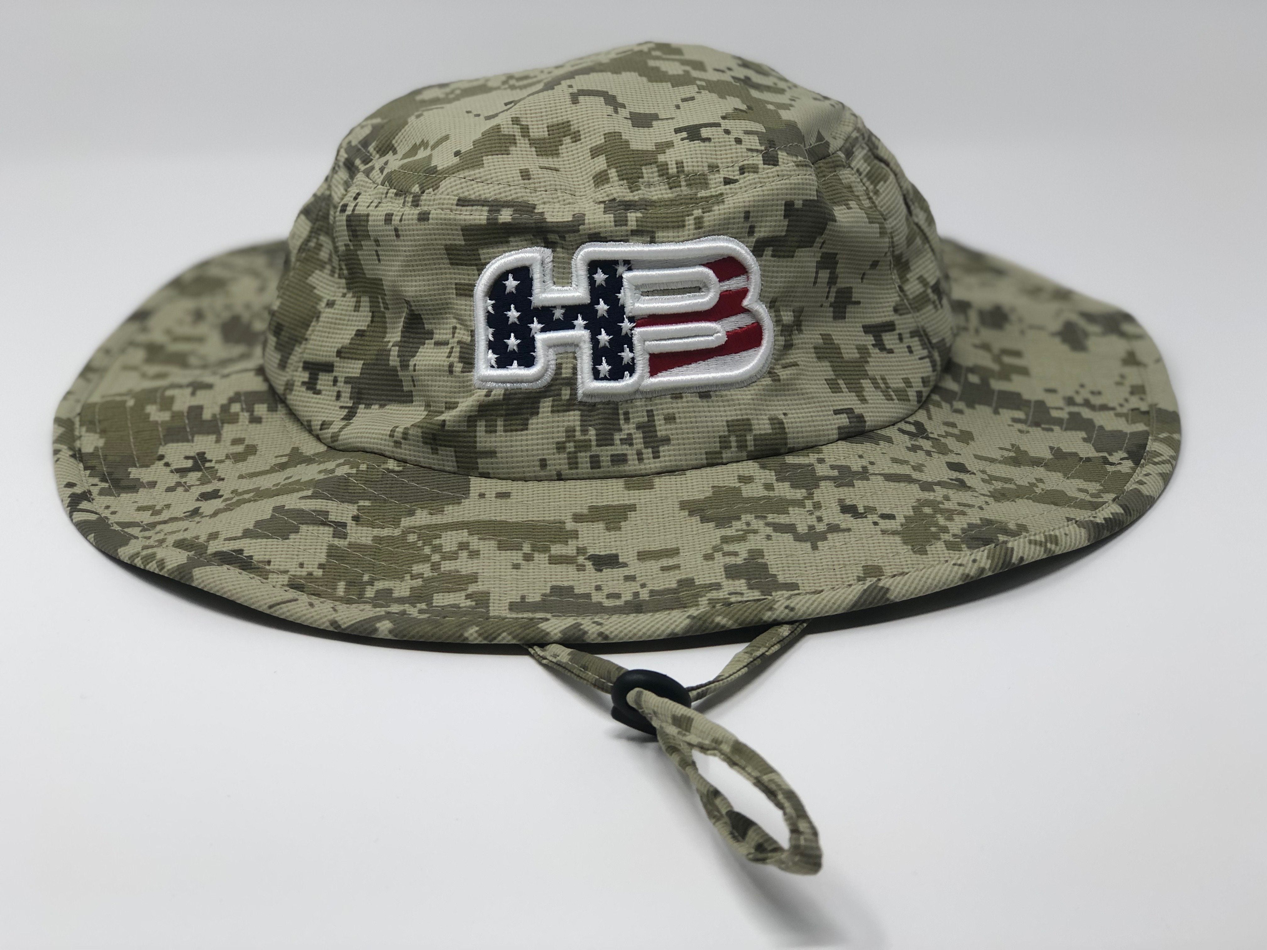 HB Sports Exclusive Pacific 1946 Boonie Bucket Hat - Desert Camouflage for Outdoor Adventures, Hiking, Fishing & Military Style Fashion