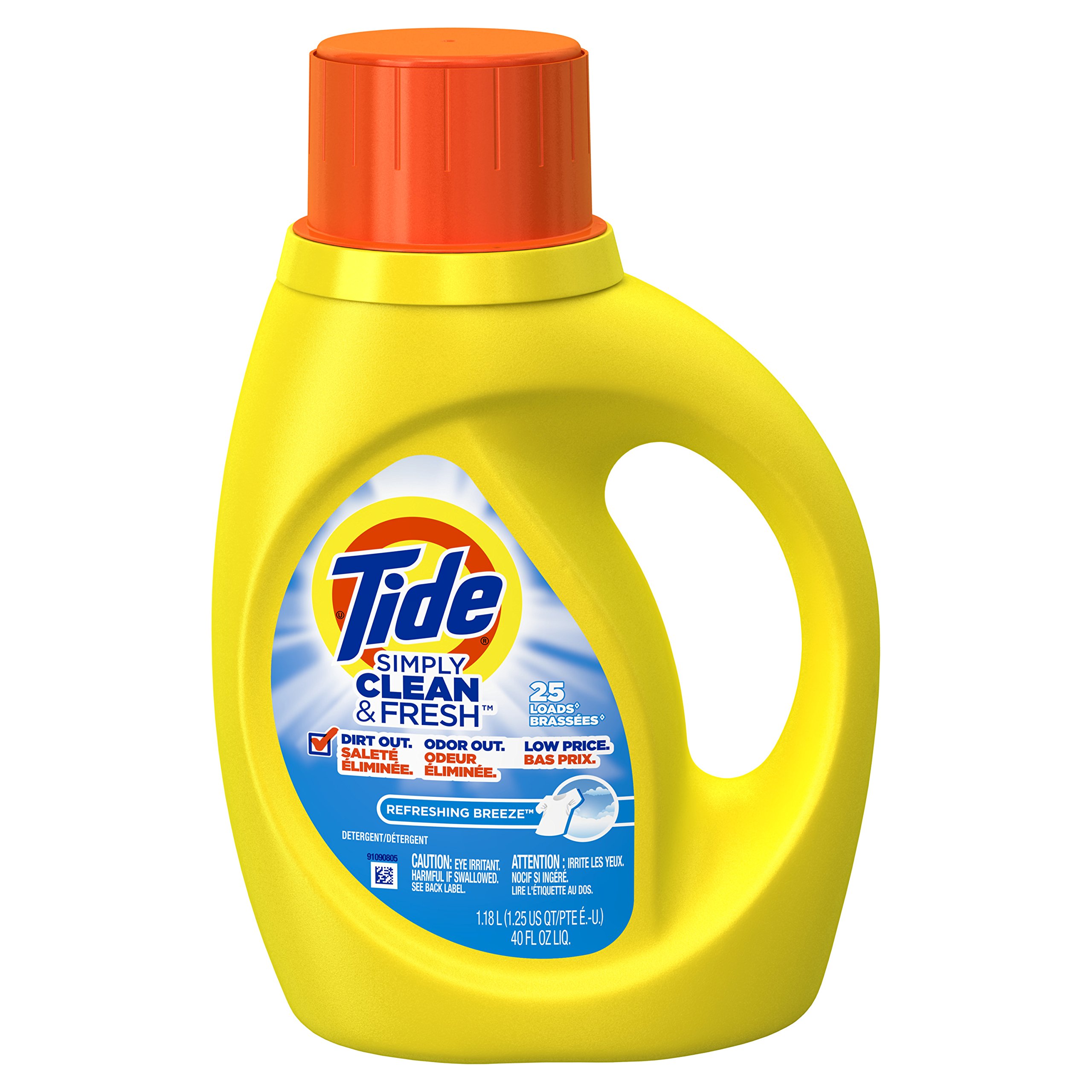 Tide Simply Clean & Fresh Liquid Laundry Detergent, Refreshing Breeze Scent, 40 oz - Gentle on Clothes, Perfect for Everyday Laundry & Family Use