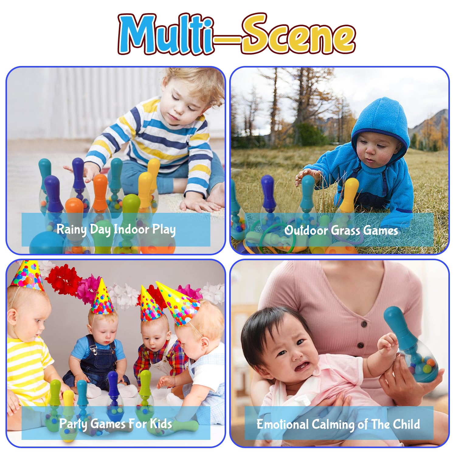 Kids Bowling Set for Toddlers 1-3 Years - Outdoor Sports Toys for Boys & Girls - First Birthday Gift for Baby - Perfect for Backyard Games, Lawn Play & Birthday Parties