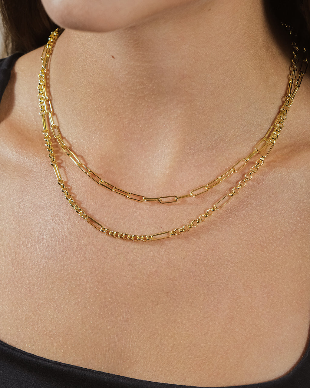 Shirin Layered Chain Necklace for Women - Elegant Gold & Silver Layered Necklaces - Perfect for Everyday Wear, Date Nights & Gifts