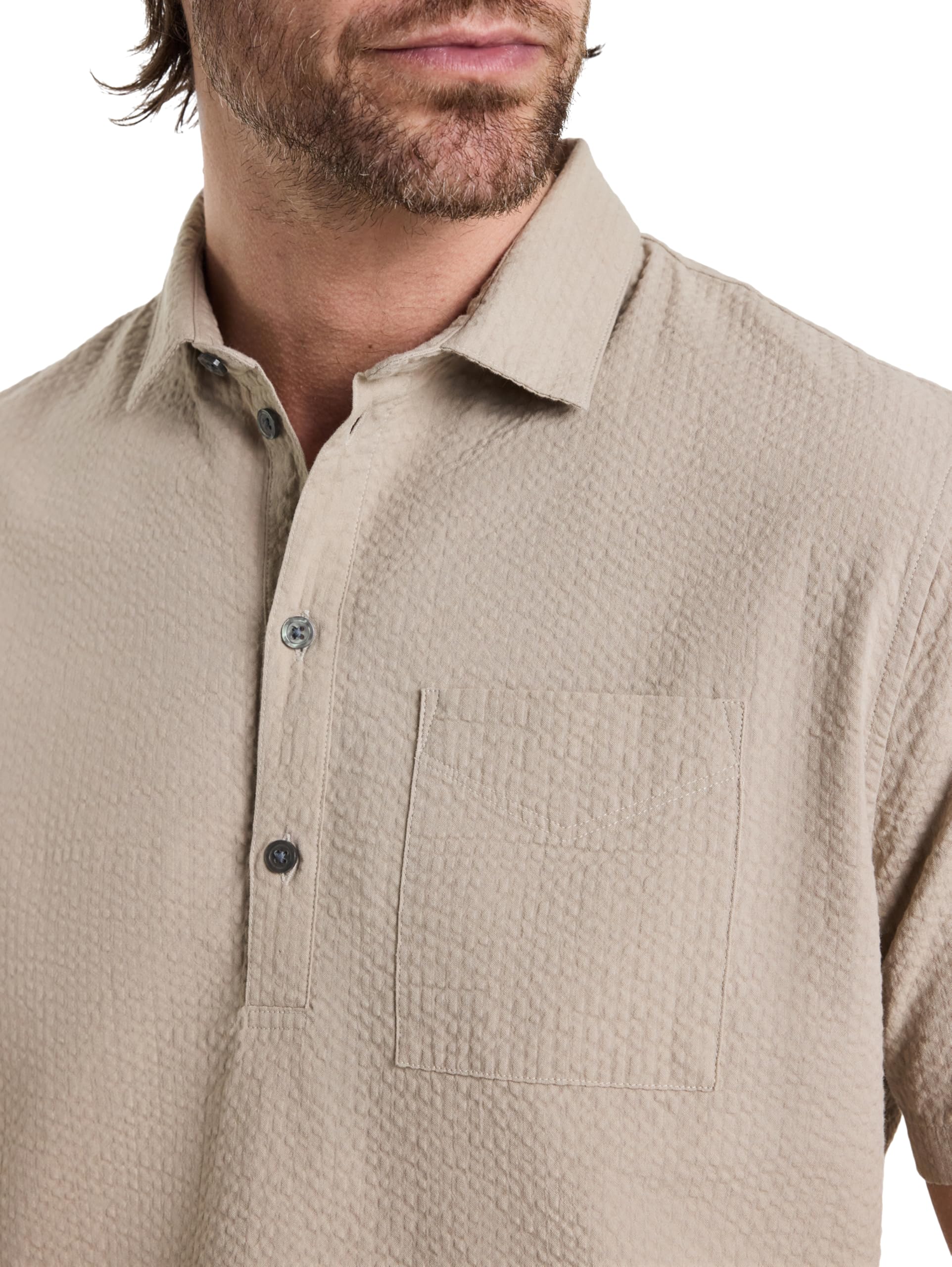 John Varvatos Men's Maurice Button-Down Shirt | Premium Cotton Casual Dress Shirt for Business & Date Nights | Slim Fit & Stylish Design