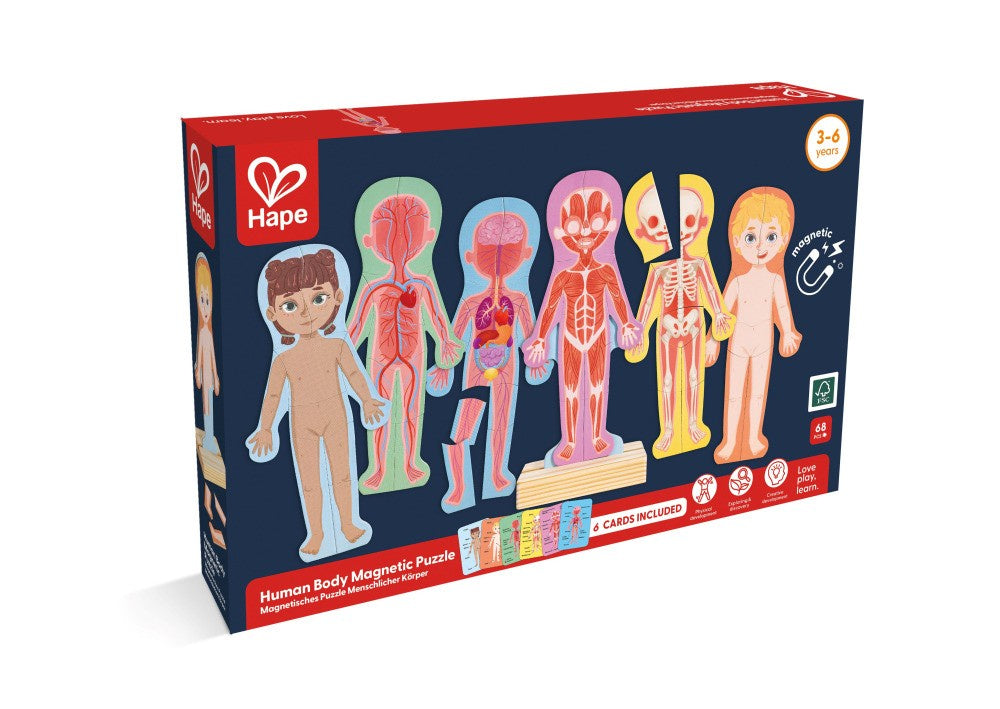 Human Body Magnetic Puzzle for Kids - Educational Anatomy Learning Toy for Science & STEM Classroom, Homeschooling & Playtime