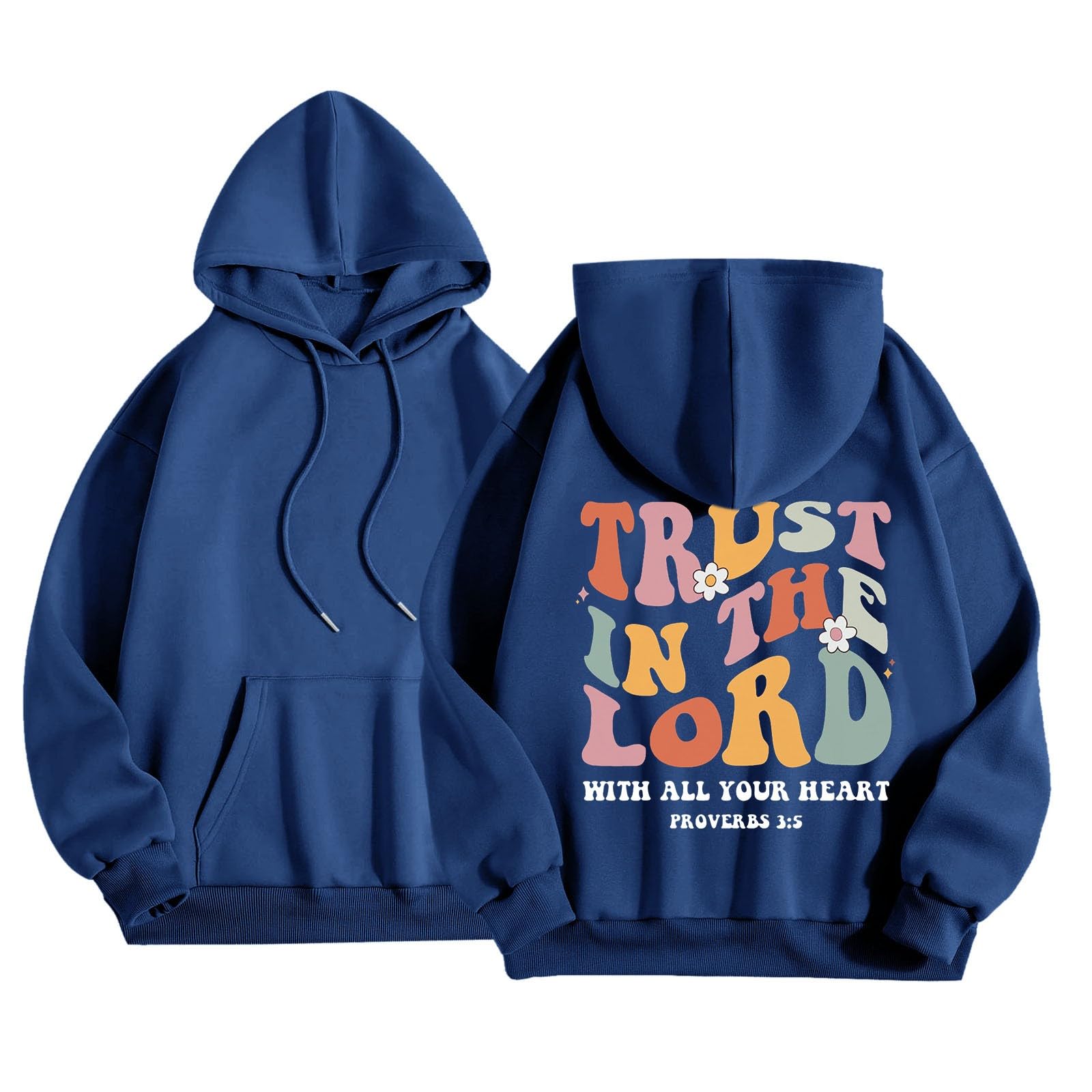Women's Plus Size Jesus Hoodies - Faith Sweatshirts with Bible Verses for Church & Daily Wear