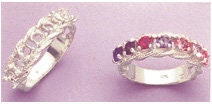 Solid Sterling Silver or 14kt Gold 3-7 Stone Mothers Ring Blank - Size 7 (Settings 163/253/57/143) - Perfect for Jewelry Making, Custom Engagement Rings & Gift Giving