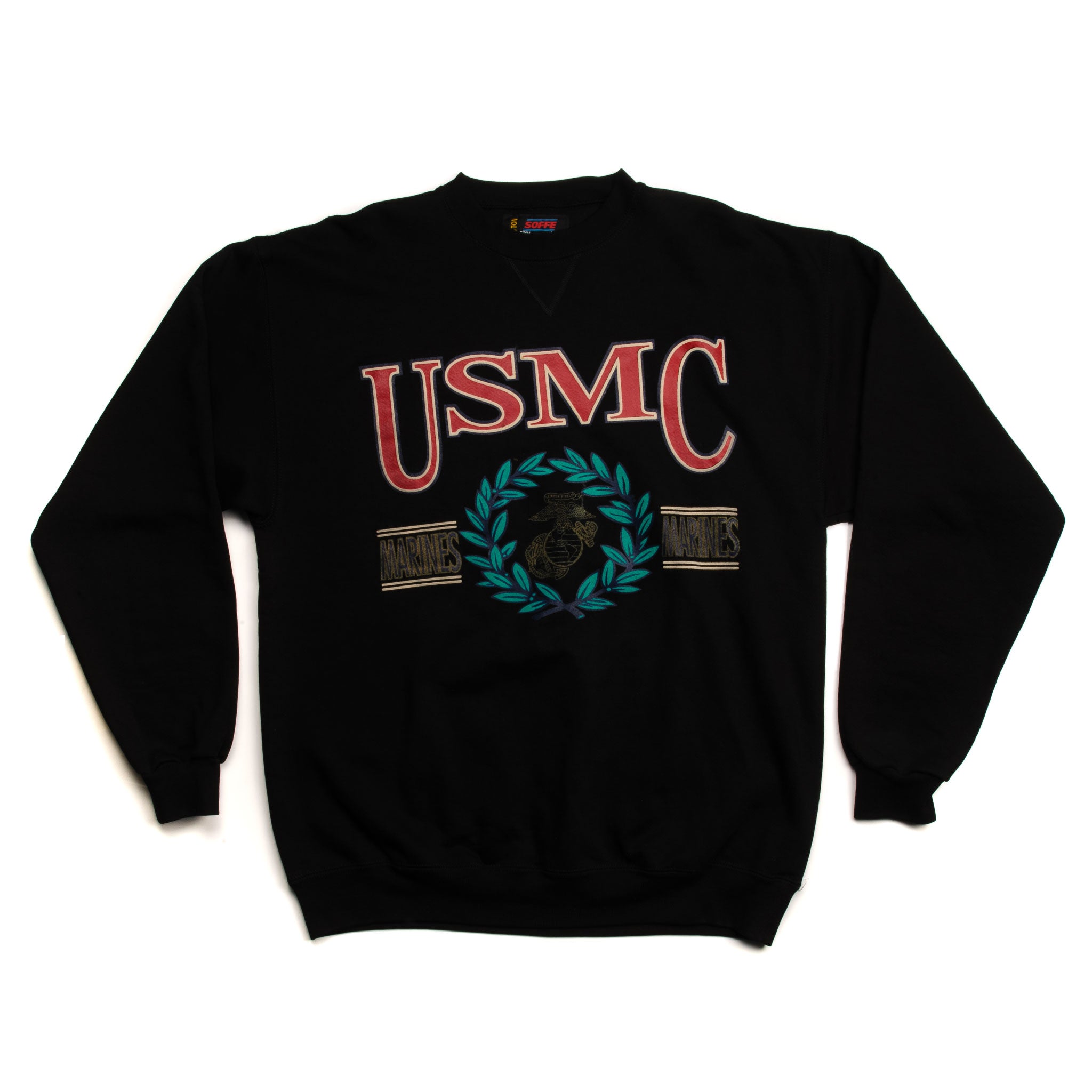 Vintage 90's USMC US Marine Corps Sweatshirt - Large Size | Military Apparel for Men & Women | Perfect for Casual Wear, Workouts & Patriotic Events