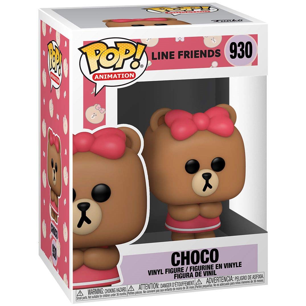 Funko Pop! Line Friends Choco Vinyl Figure Collectible - Includes Free Pop Protector Case | Perfect for Display, Gifts & Anime Fans Collection