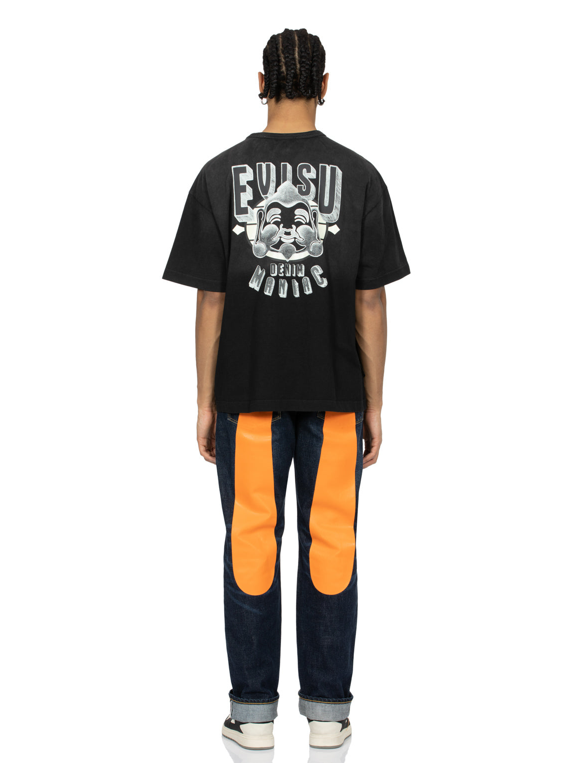 Seagull and Brushstroke Style Godhead Print Loose Fit T-Shirt - Casual Graphic Tee for Men & Women - Perfect for Streetwear, Beach Outings, and Everyday Fashion