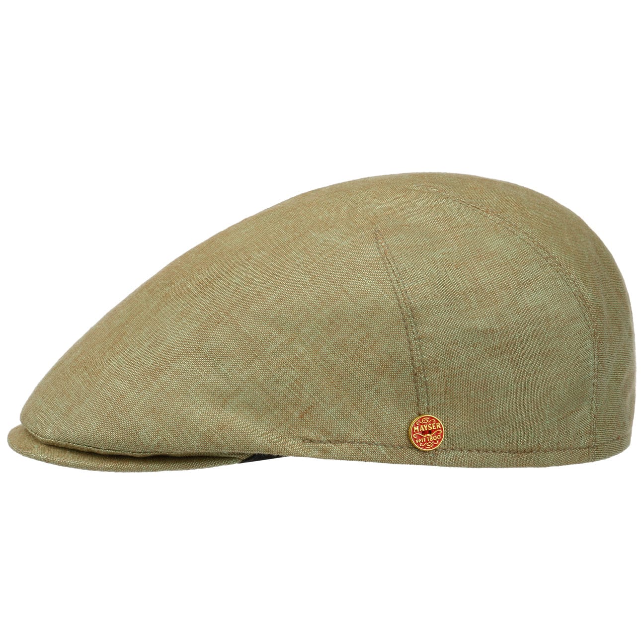 Mayser Sidney Linen Flat Cap for Men - Classic Summer Hat for Outdoor Activities, Travel & Casual Wear