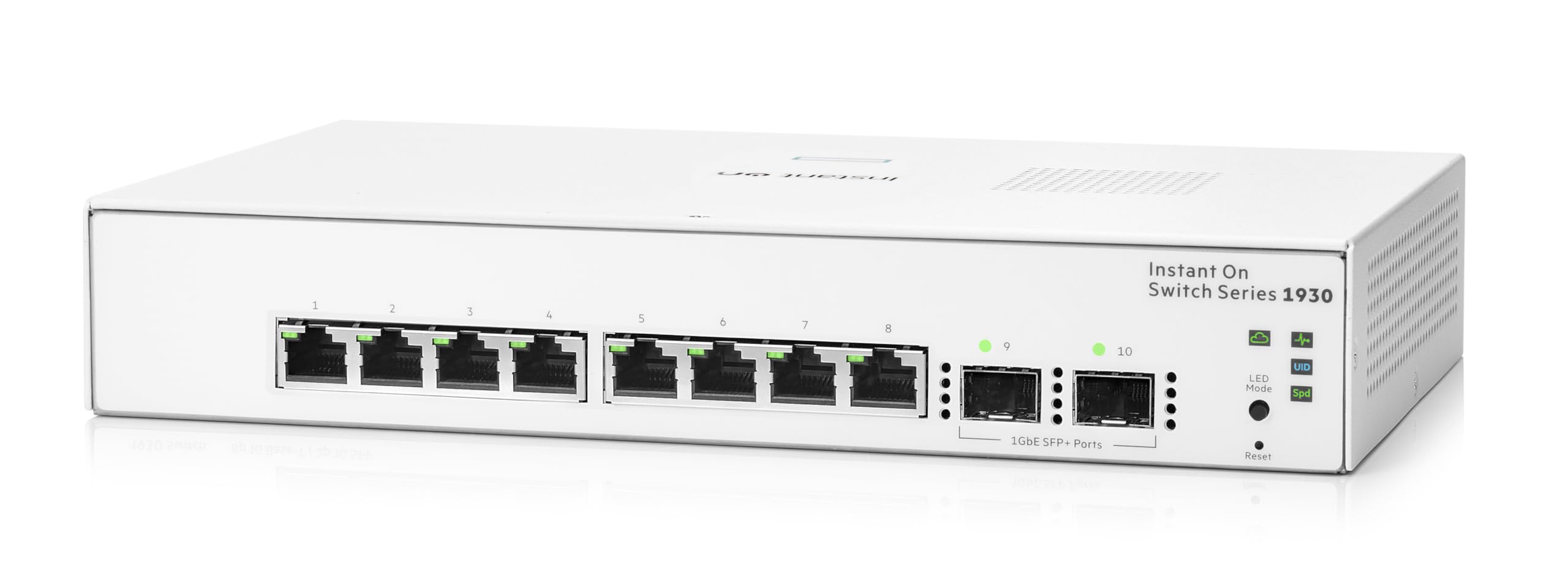 HPE Networking Instant On 1930 8-Port Gigabit Smart Managed Layer 2+ Ethernet Switch | 8x 1G Ports + 2x SFP Slots | US Power Cord (JL680A#ABA) | Ideal for Small Business Networks & Home Office Setups