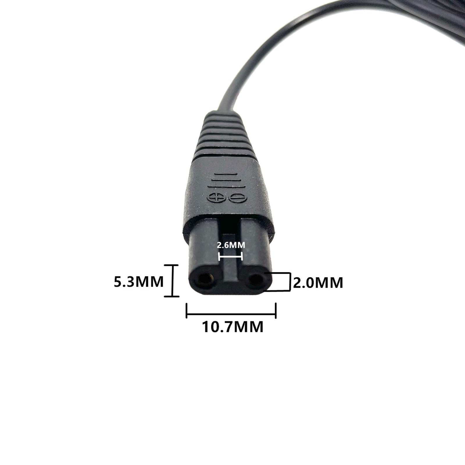 USB Charging Cable Power Cord for BODYA Electric Shaver - Compatible with Mijia Razors - Fast Charging Adapter (Black) - Perfect for Travel, Home & Office Use