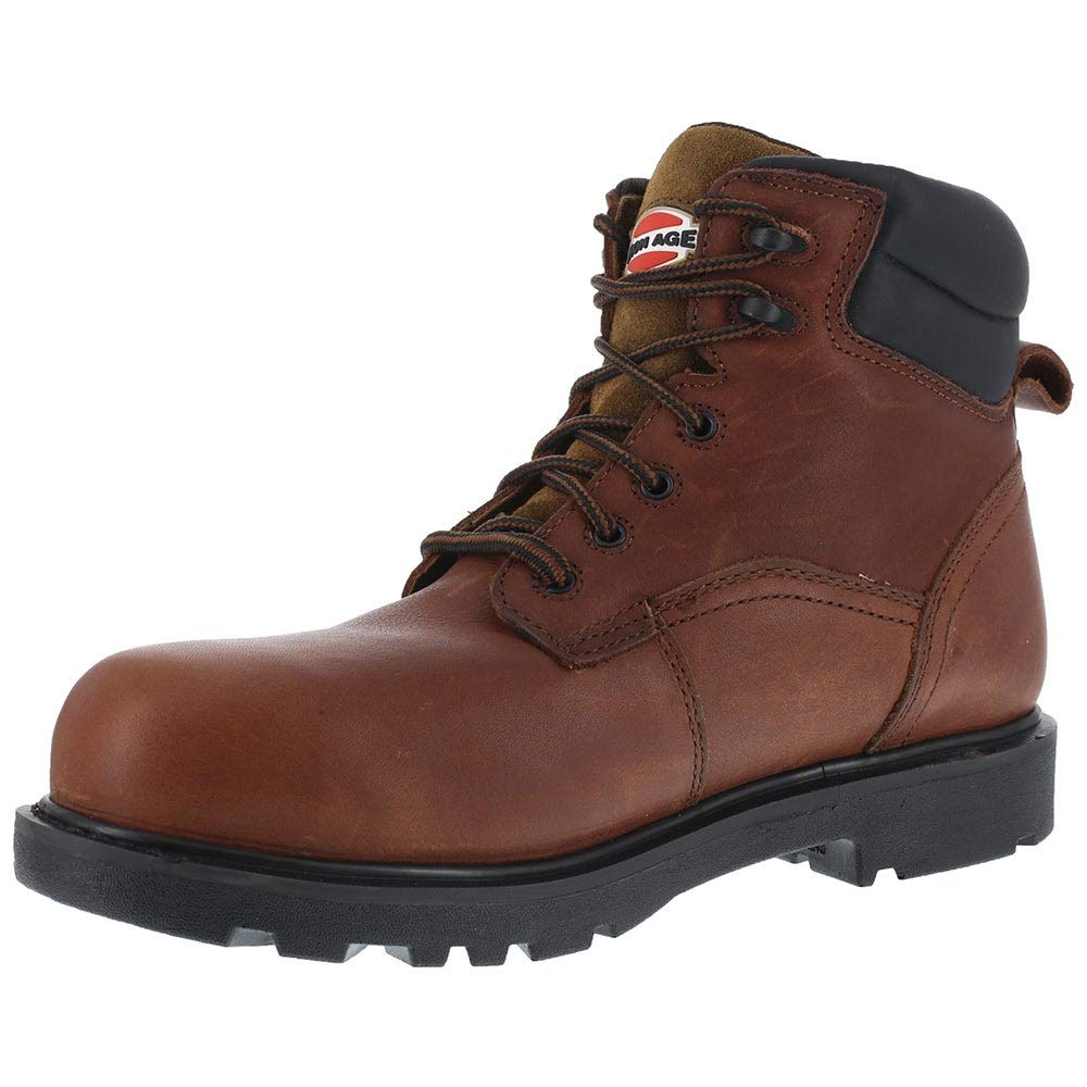 Iron Age Men's Hauler 6-Inch Waterproof Composite Toe Work Boots - Brown Safety Shoes for Construction, Warehouse & Outdoor Work