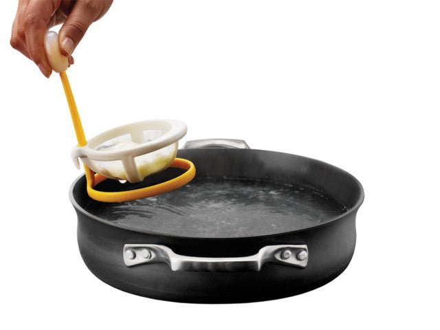 Chef'n Yolkster Egg Poacher - Perfect Silicone Egg Cooker for Poached Eggs - Ideal for Breakfast, Brunch & Healthy Cooking at Home