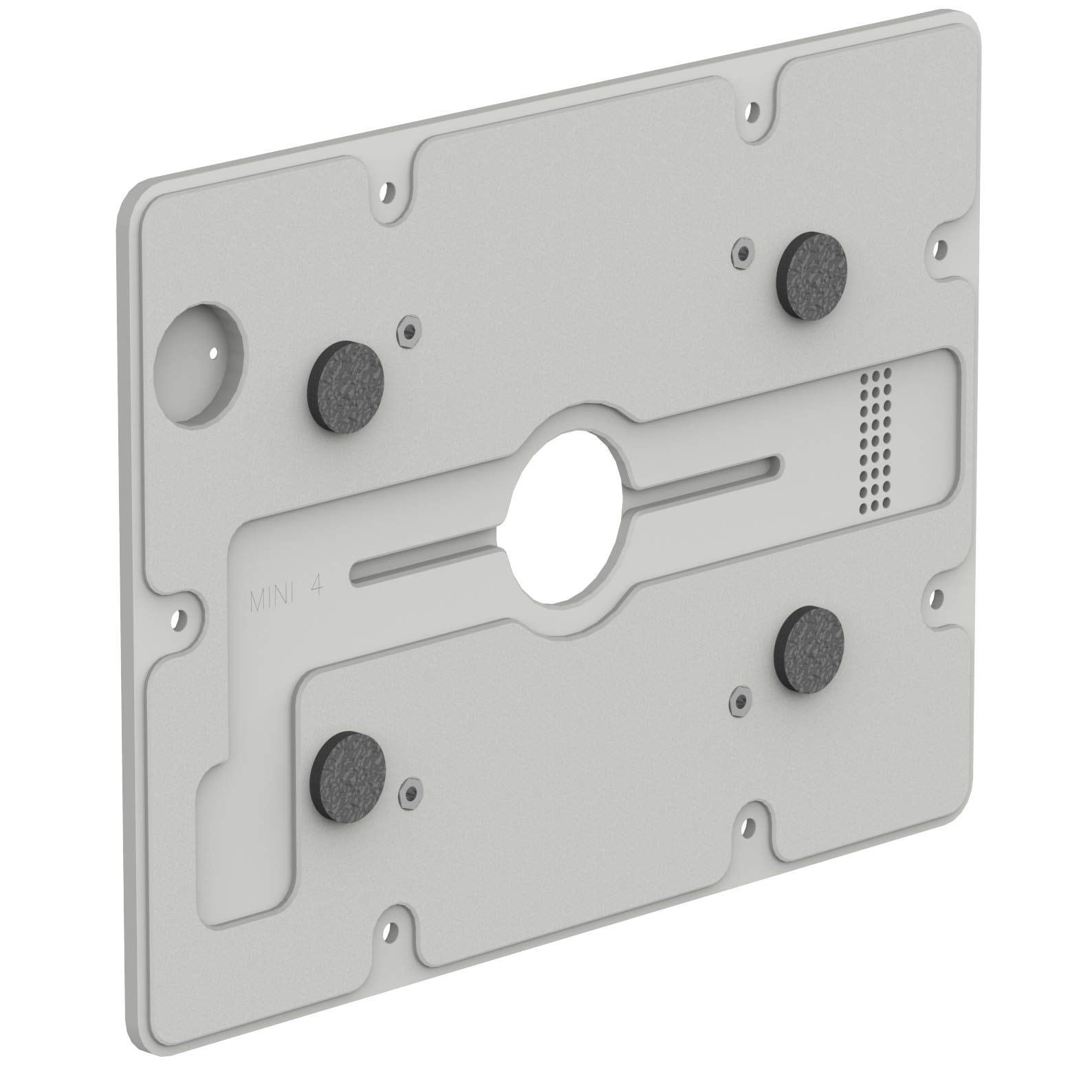 VidaMount Light Grey VESA Mount Enclosure for iPad Mini 4 & 5 - Secure Wall Mount Bracket for Home, Office & Classroom iPad Display