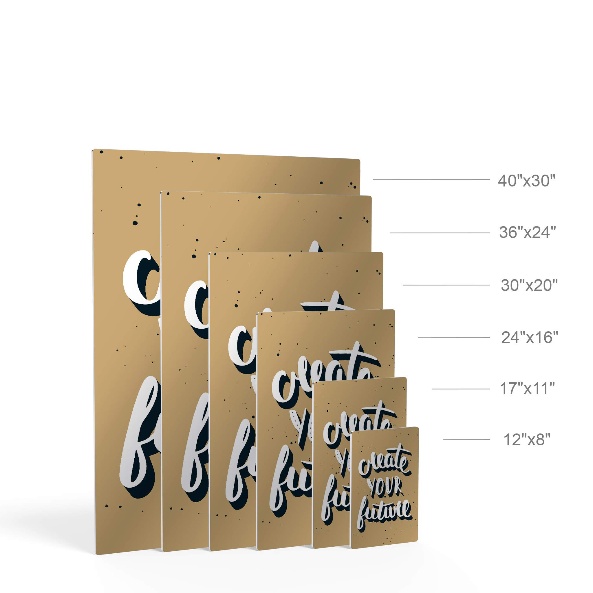 Smile Art Design - Motivational Metal Wall Art with Modern Hand Lettering, Inspirational Entrepreneur Quote Print (40x30) - Perfect for Office, Living Room Decor & Gift Ideas - Ready to Hang for Home or Workspace Motivation