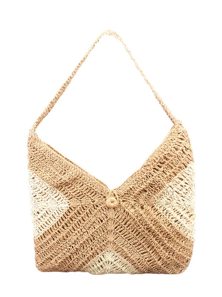 Women's Straw Handbag Clutch Bag | Summer Beach Woven Rattan Purse | Stylish & Eco-Friendly Accessory for Beach Outings, Picnics, and Casual Events