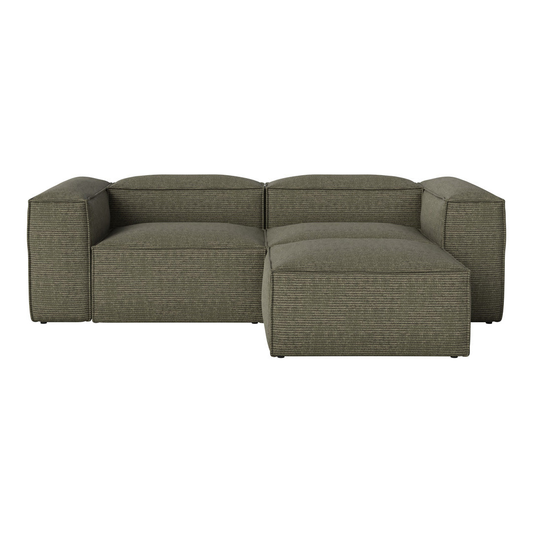 Cosima 2-Seater Small Sofa with Pouf - Compact Loveseat for Small Living Rooms, Apartments & Cozy Spaces
