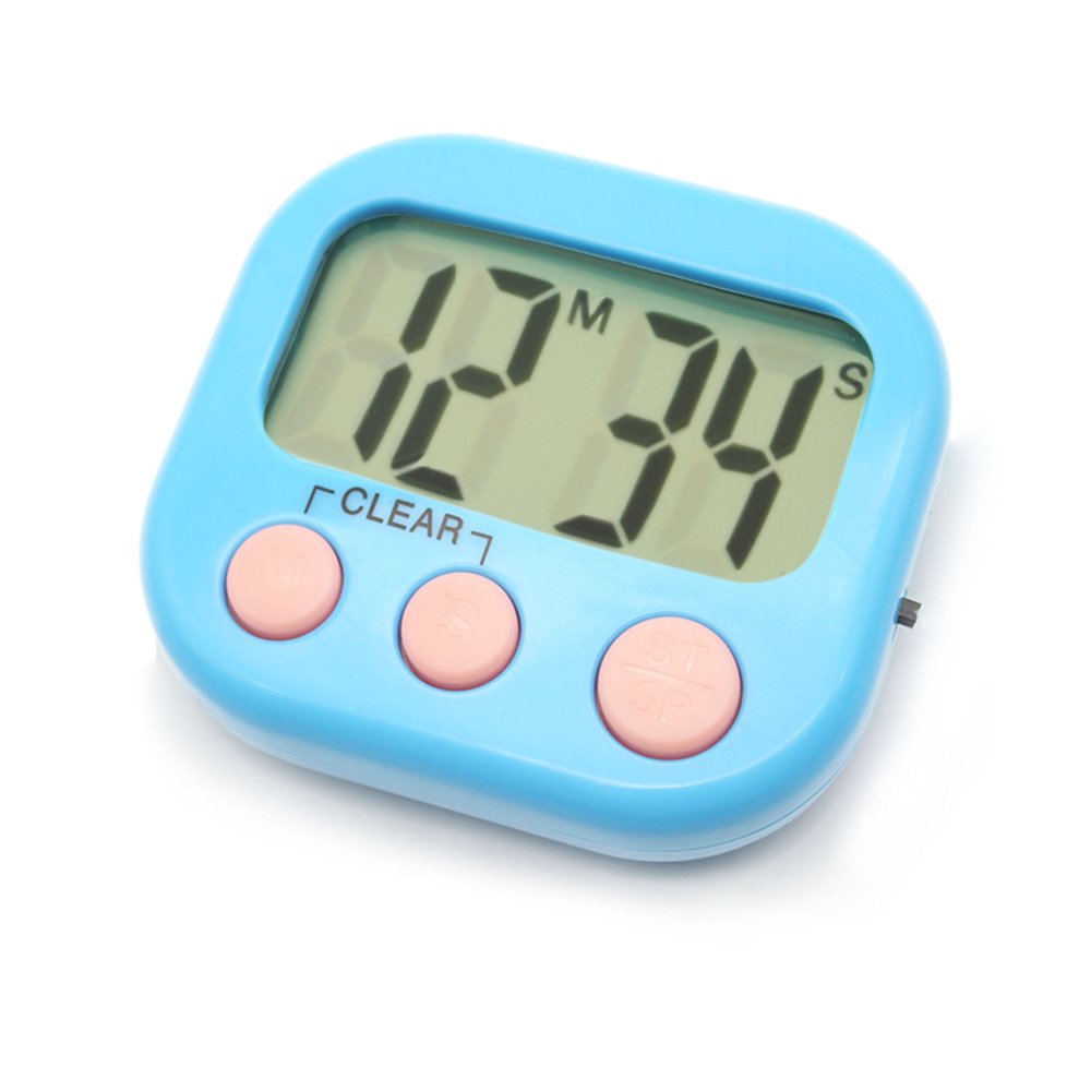 6 Pack Digital Kitchen Timer with Loud Alarm - Small Classroom Timer for Kids, Teachers, Cooking, Baking & Study (Blue) - Perfect for Home, School & Office Use