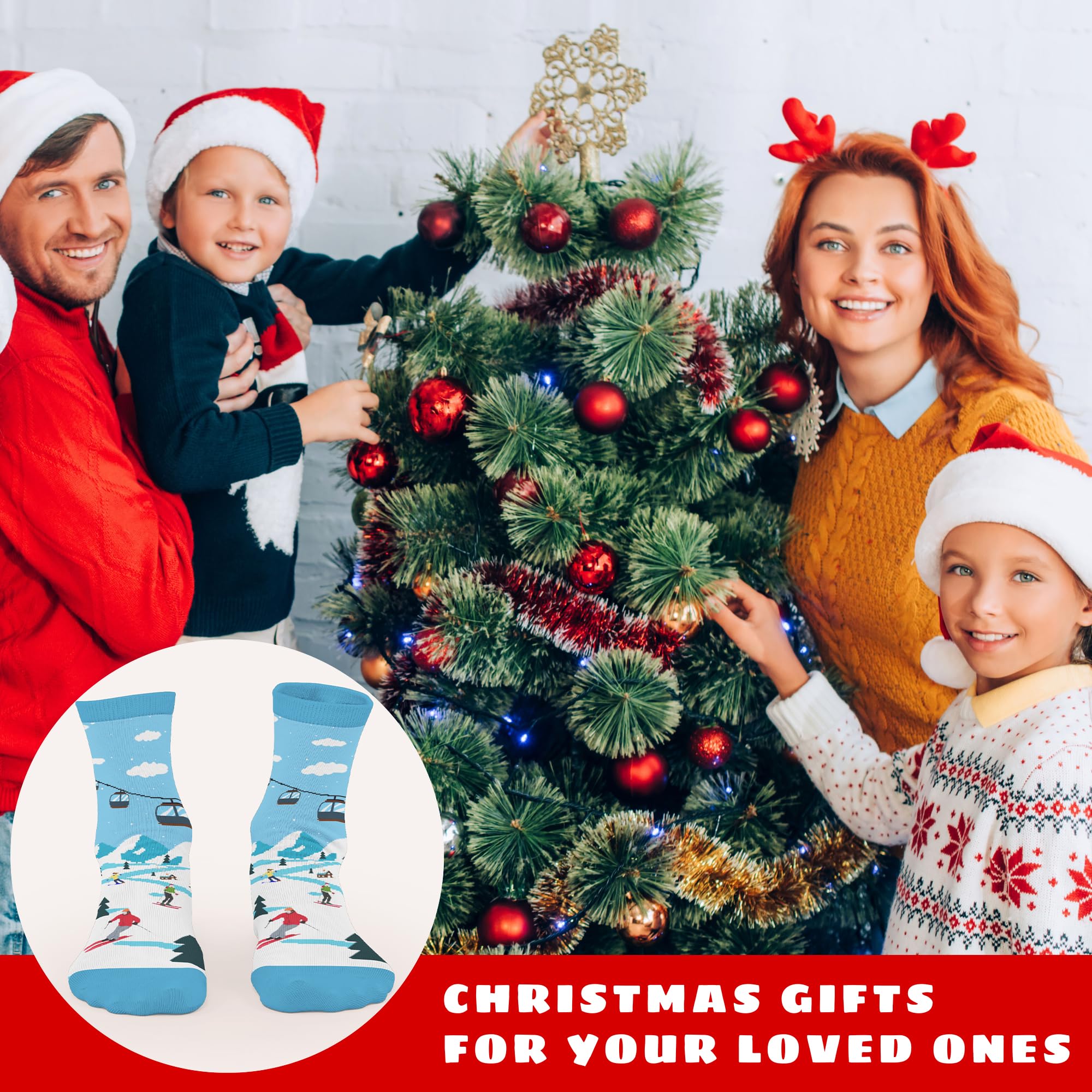 FOURSTUFF Performance Hobby Socks for Skiing, Cycling, Golf, Fishing, Soccer, Camping, Hunting, Hiking & Gaming - Breathable Comfort Socks for Outdoor Sports & Indoor Activities