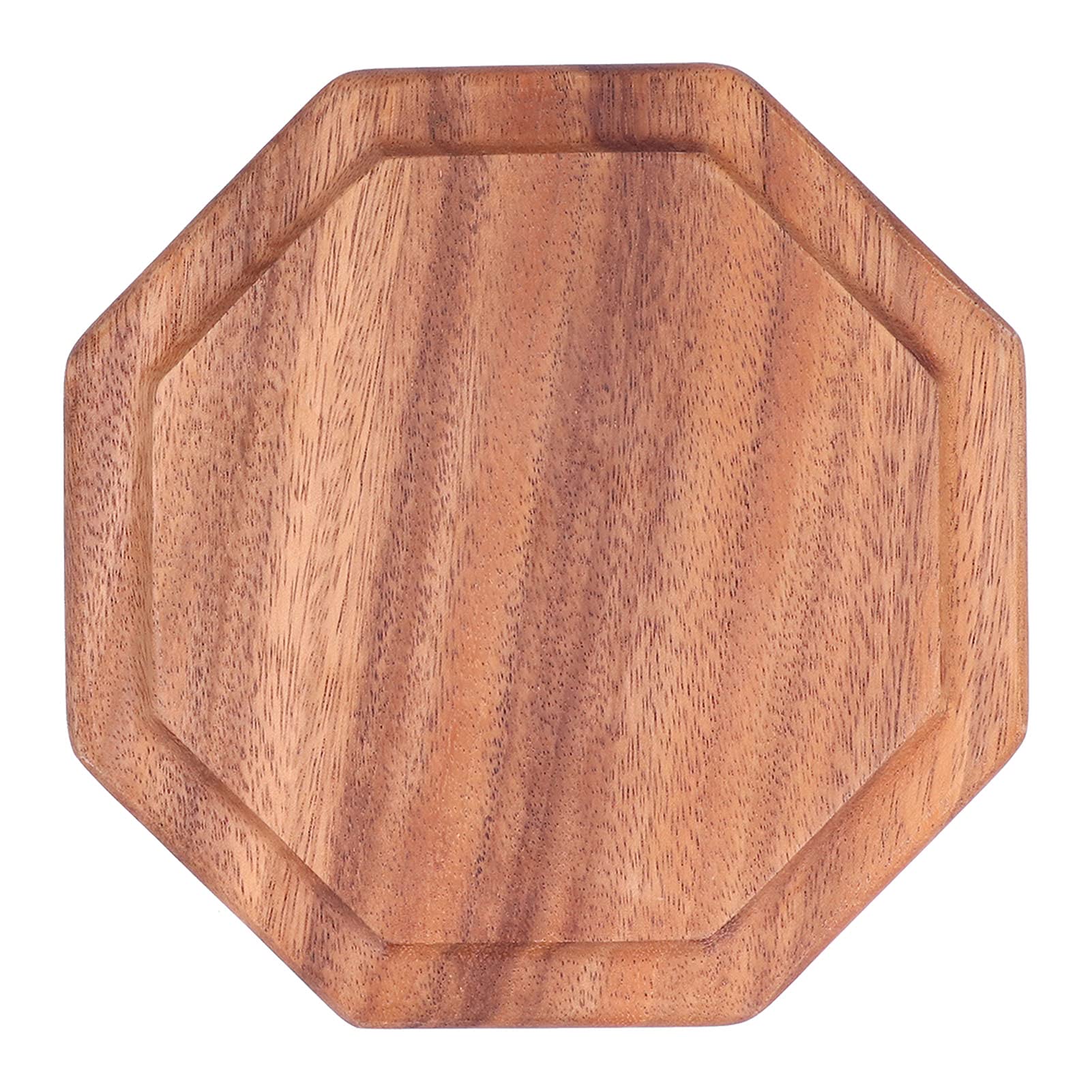 Premium Octagonal Wooden Serving Tray – Multifunctional Dining, Tea, Fruit, Beverage & Breakfast Tray (20x20x2cm) – Perfect for Home, Office, Parties & Gifts
