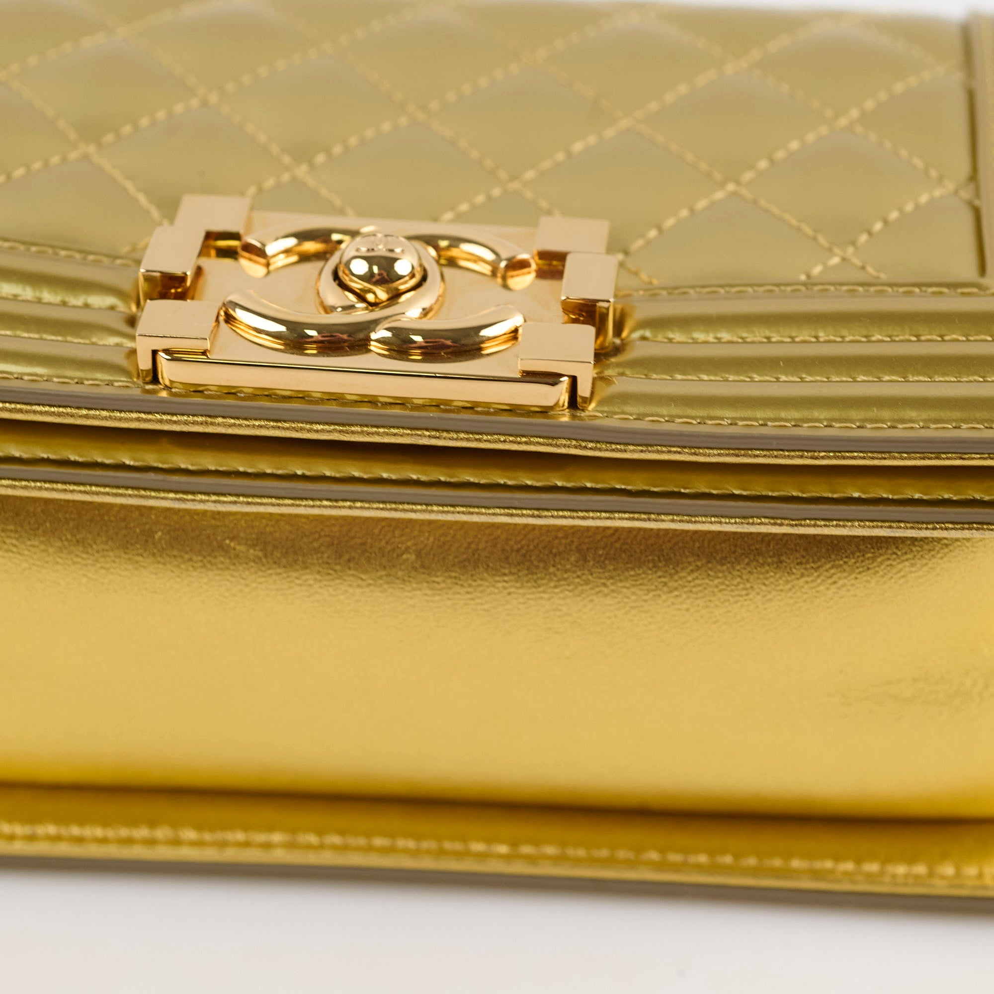 Chanel Small Boy Gold 19 Series Handbag - Luxury Designer Crossbody Bag for Women | Perfect for Evening Parties, Date Nights & Special Occasions