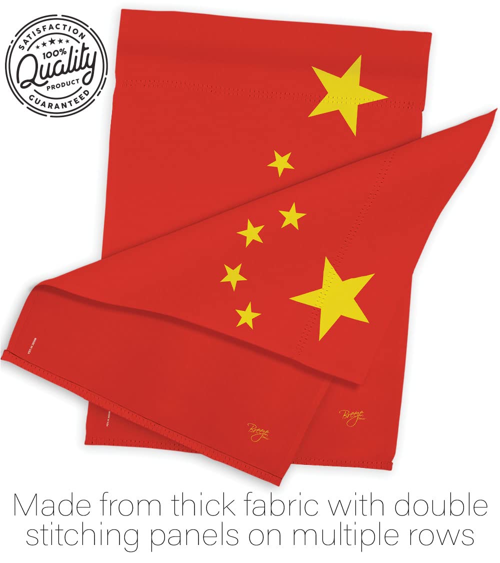China World Nationality Decorative Flag Set 28x40 with Pole for Home & Garden