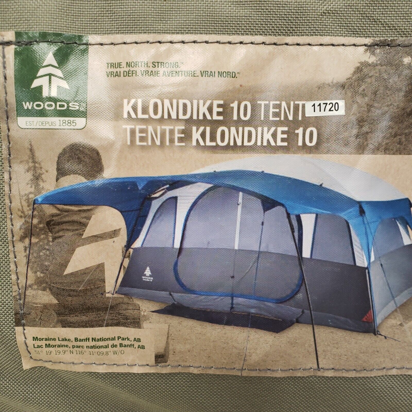 Woods 076 6071 4-Person Klondike Tent - Lightweight Waterproof Camping Tent for Family Outdoor Adventures, Hiking & Backpacking Trips