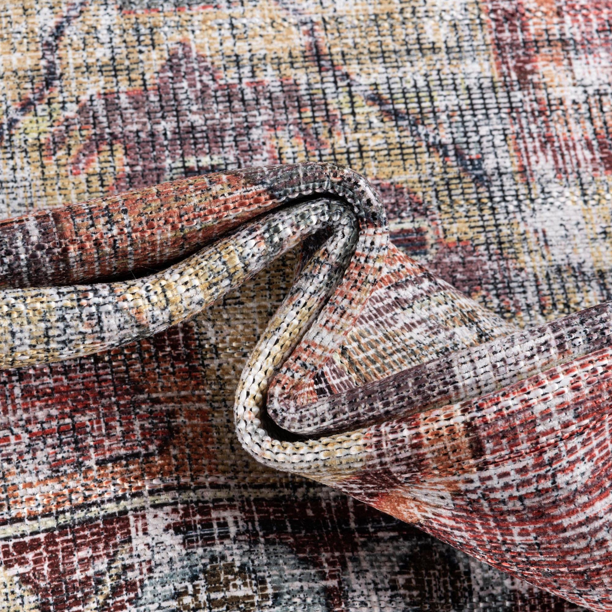 Washable 5' x 8' Oval Pink Low-Pile Rug - Maahru Collection by Rugs.com | Soft & Durable for Living Rooms, Dining Areas & Open Spaces | Easy-Clean Home Decor for High-Traffic Areas