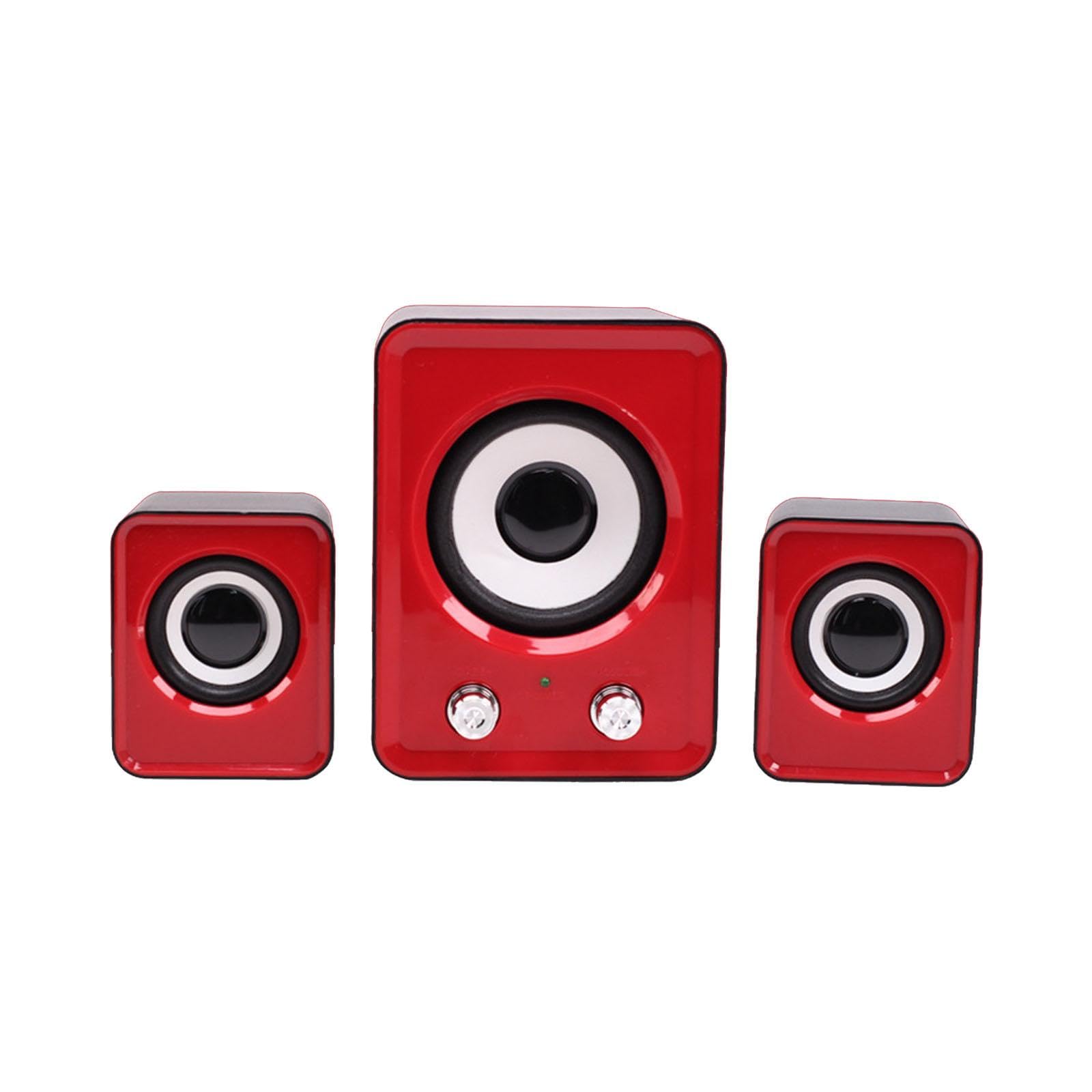 BaotyJie Compact USB Powered PC Speakers for Laptop & Desktop - 3.5mm Output Jack, Plug & Play, Space-Saving Design - Perfect for Home Office, Gaming & Music Streaming