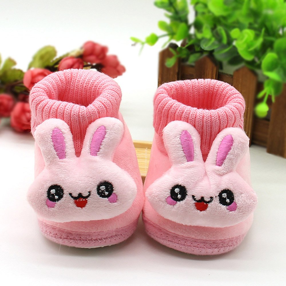 **Soft Rabbit Sole Baby Shoes for Boys & Girls - Warm Prewalker Infant Toddler Shoes with Cute Cartoon Design - Perfect for Indoor Play, Outdoor Walks & Special Occasions**