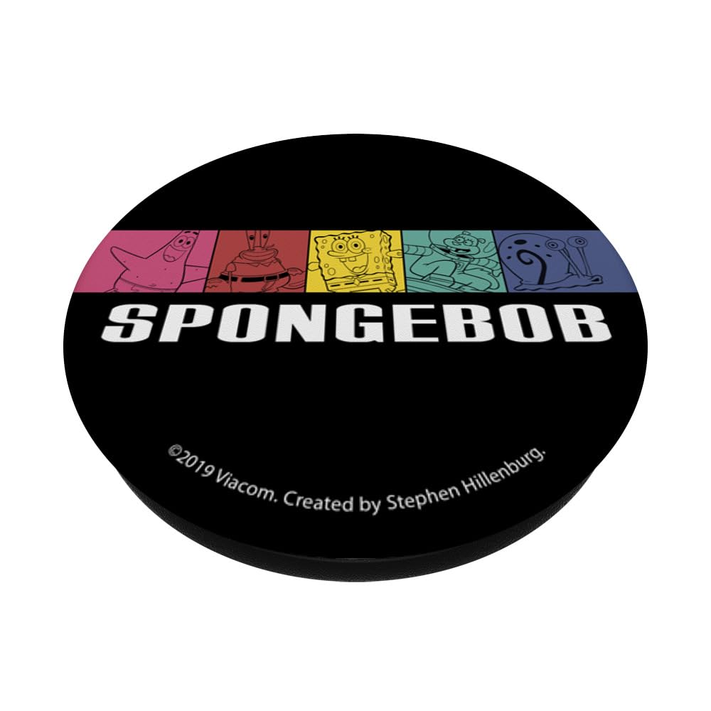 SpongeBob SquarePants Character PopSockets Phone Grip - Standard PopGrip with Swappable Top for iPhone, Samsung & Smartphones - Perfect for Fans, Kids & Cartoon Lovers - Use at Home, Office or Travel