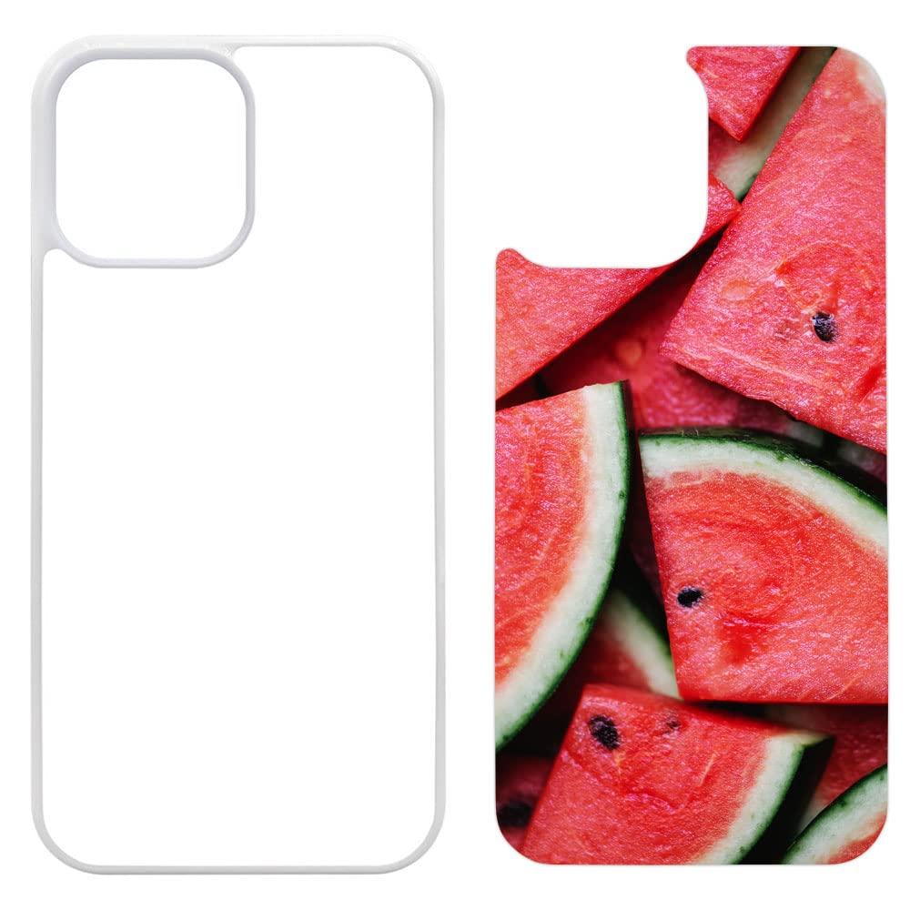 100 Pack Sublimation Phone Cases for iPhone 13 Mini - White Rubber Blank Printable Covers with Aluminum Inserts for Dye Sublimation | DIY Custom Phone Case, Personalized Gift, Small Business Supplies
