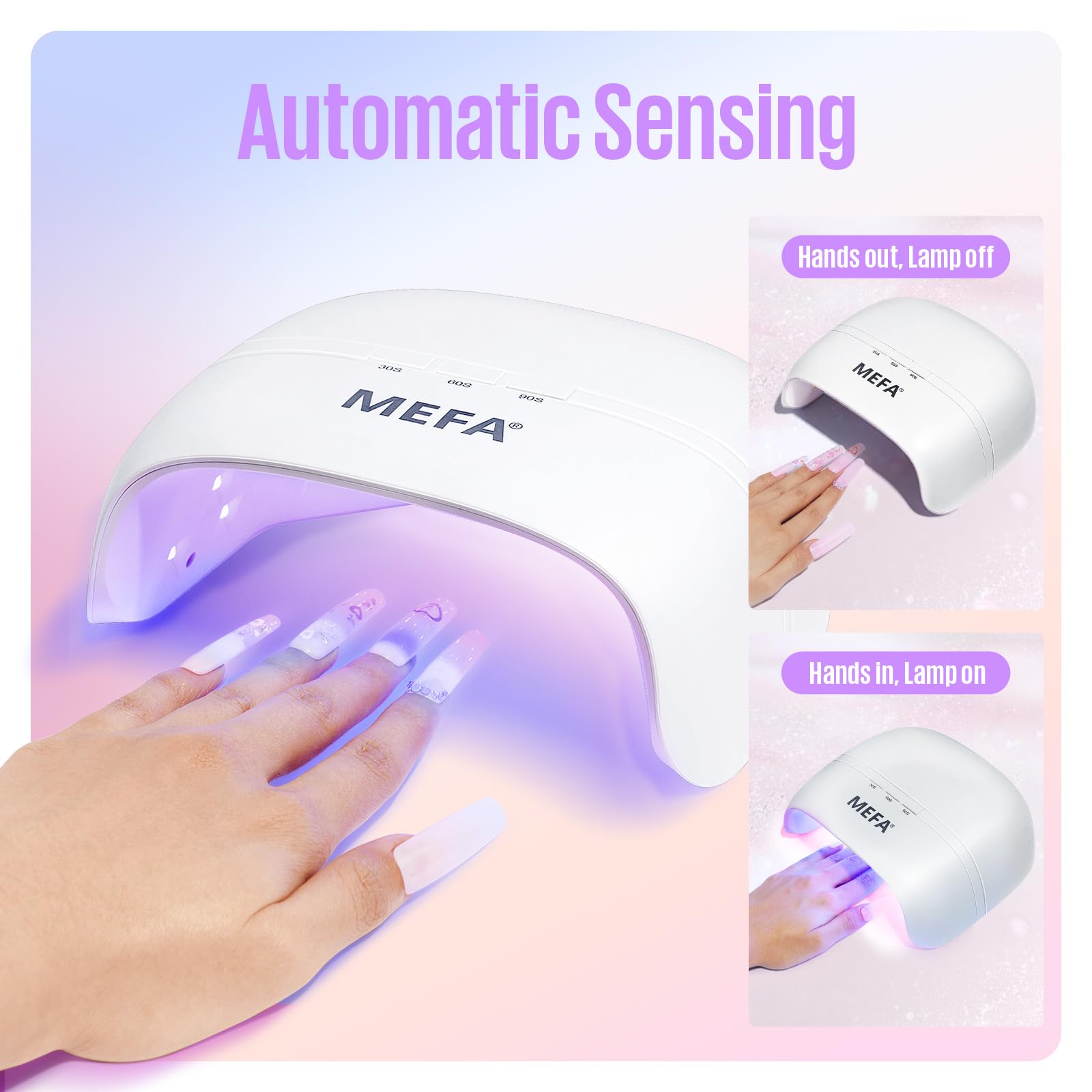 Professional 72W UV LED Nail Lamp with Base & Top Coat - 21 Beads Fast Curing for Gel Polish | Salon & Home Manicure, Pedicure, Nail Art Design & DIY Nail Care
