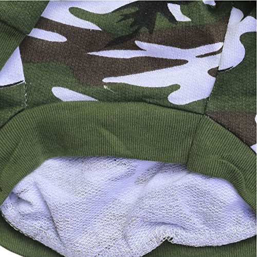 DroolingDog Camo Dog T-Shirt for Small Dogs - Medium Size, Green | Comfortable Pet Shirt for Outdoor Adventures & Daily Walks