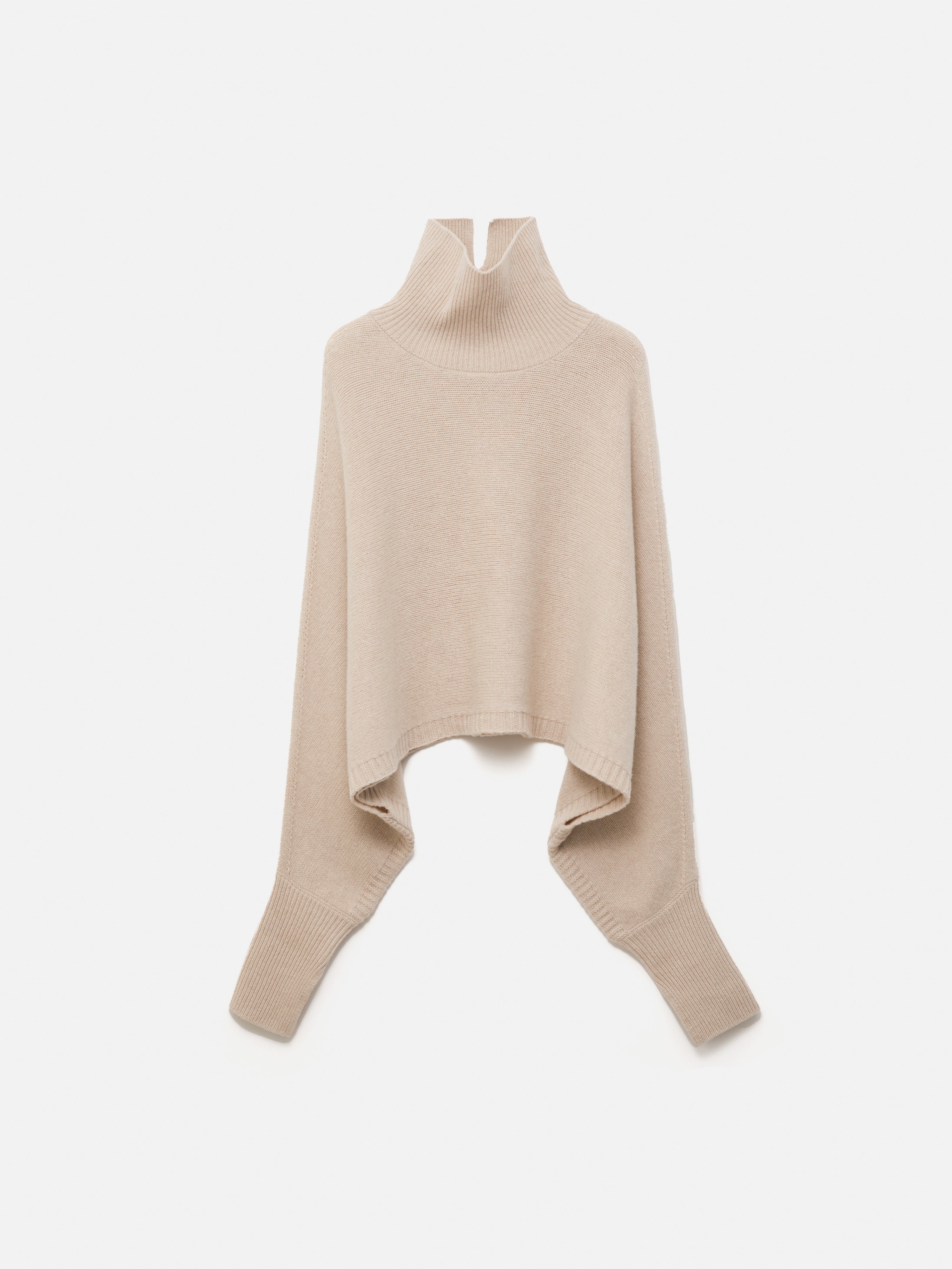 Premium Merino Wool Poncho Jumper - Soft Cream Knit Sweater for Women | Cozy Fall & Winter Layering, Outdoor Activities, and Casual Chic Style