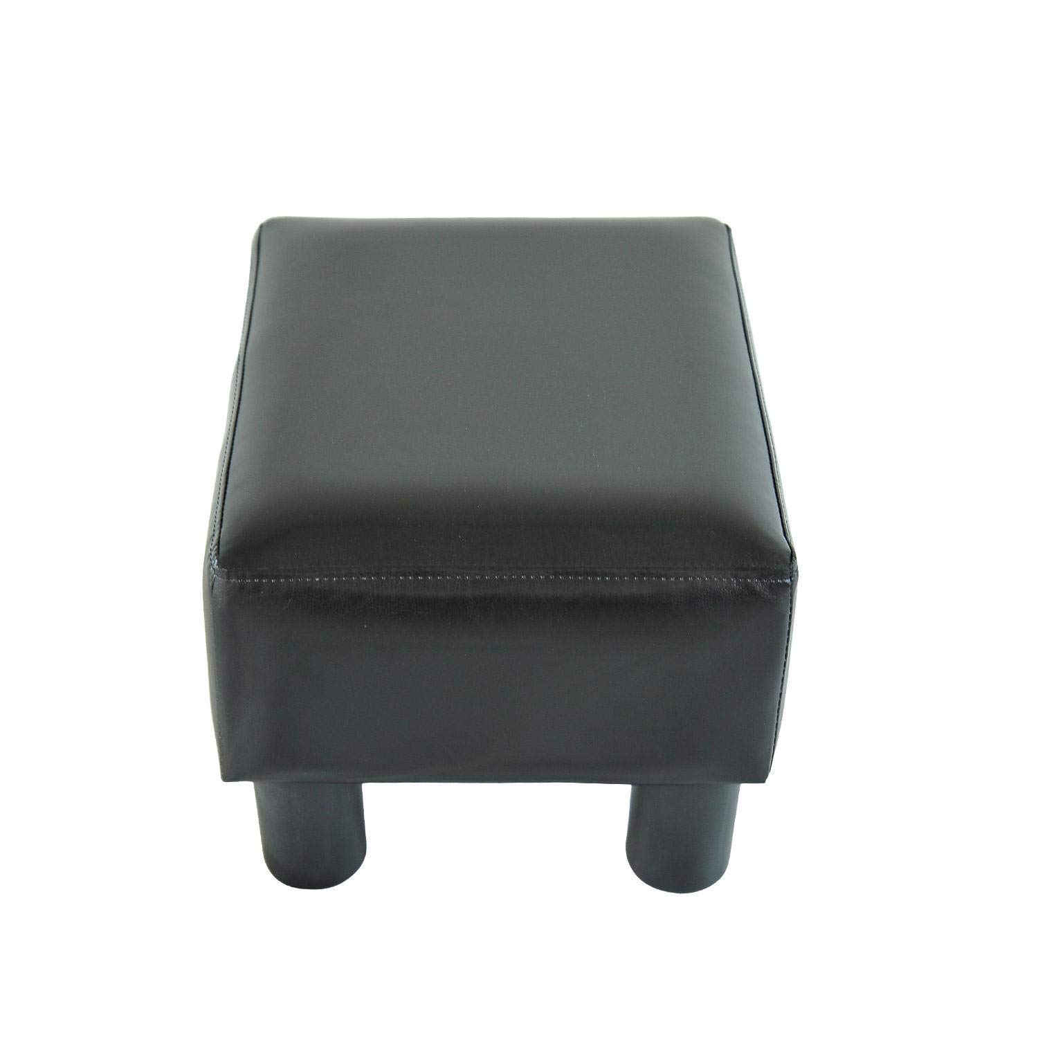Premium Faux Leather Storage Ottoman Footrest Stool - Multi-Functional Small Chair with Hidden Storage Compartment, Perfect for Living Room, Bedroom & Office (Black) - Ideal for Relaxing Feet, Extra Seating & Home Organization