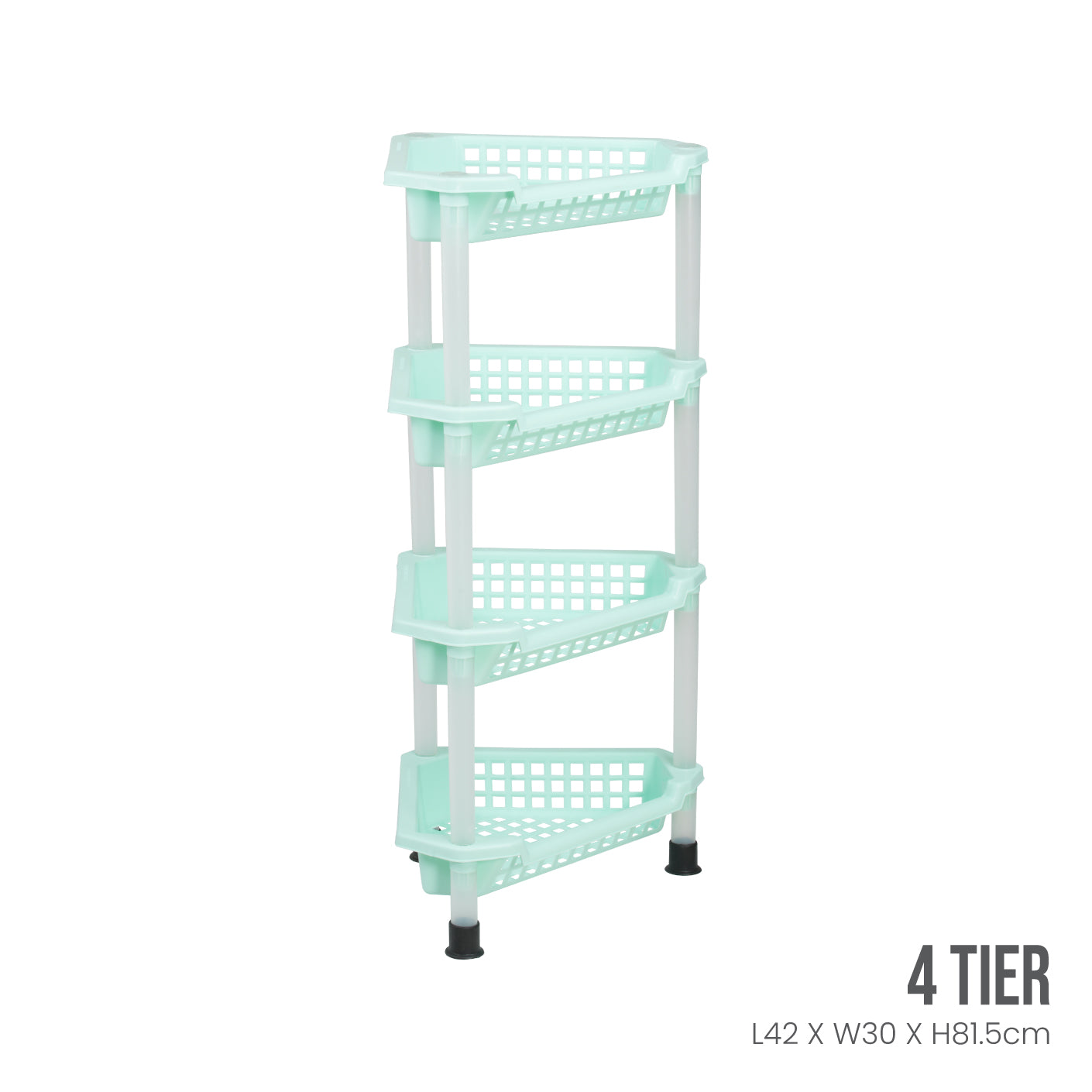 4-Tier Corner Shelf Organizer - Space-Saving Storage Rack for Bathroom, Kitchen, or Closet (Model 4119-4) - Perfect for Small Spaces & Home Organization
