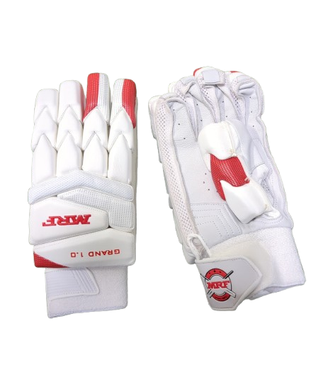 MRF Grand 1.0 Batting Gloves for Baseball & Cricket - Premium Leather Sports Gloves (UK Model 4) - Perfect for Training, Games & Outdoor Sports