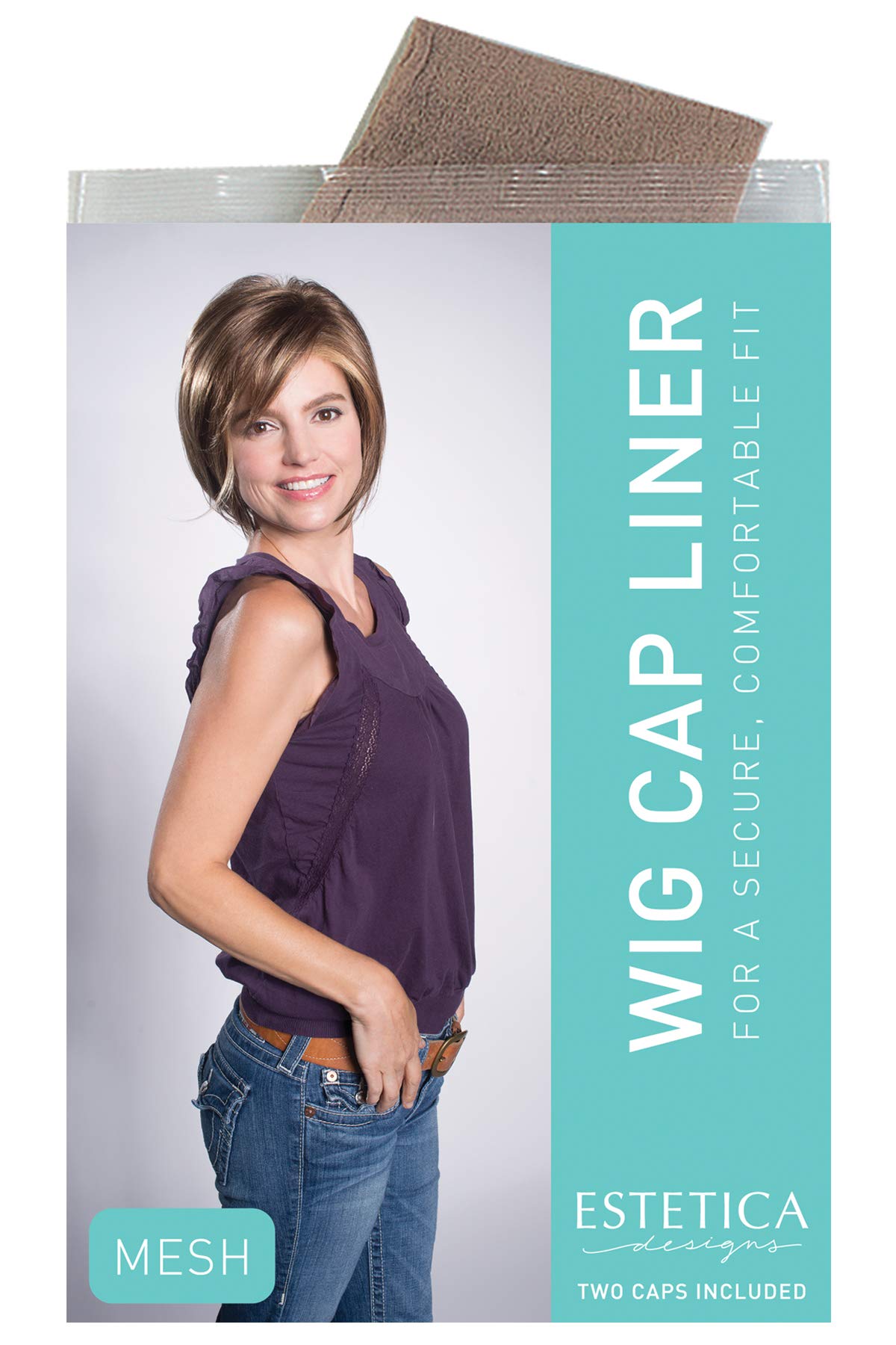 Estetica Hallie Front Lace Wig 5-Piece Bundle with Wig Liner, Wide Tooth Comb, Belle of Hope Luxury Shampoo & Care Guide (RH1488) - Perfect for Daily Wear, Cosplay & Hair Loss Solutions